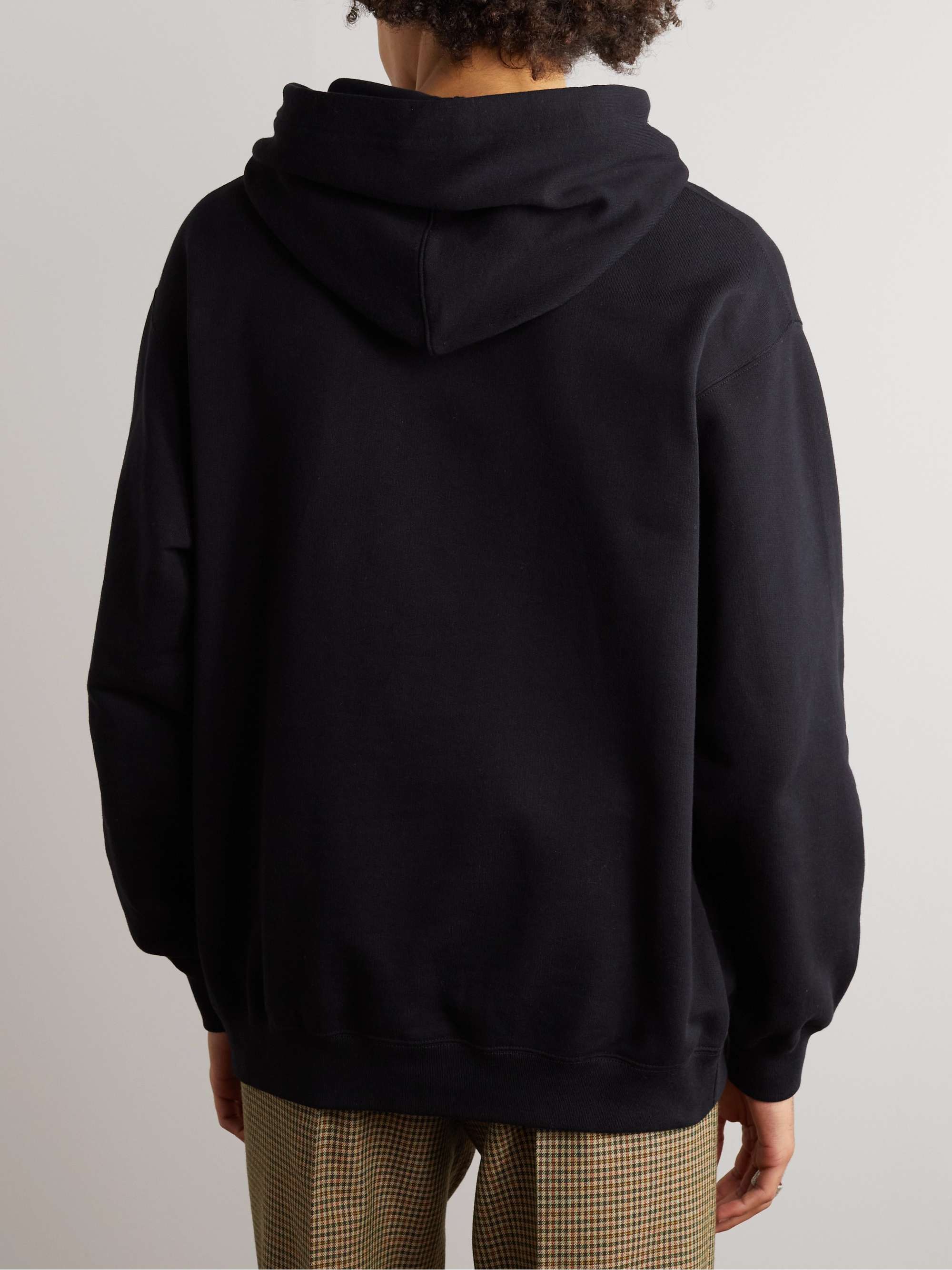 GUCCI Logo-Print Cotton-Jersey Hoodie