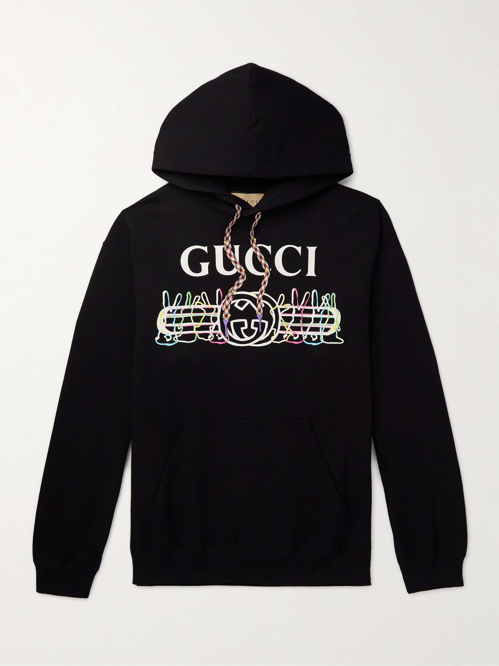 GUCCI Logo-Print Cotton-Jersey Hoodie | MR PORTER GUCCI Logo-Print Cotton-Jersey Hoodie | MR PORTER