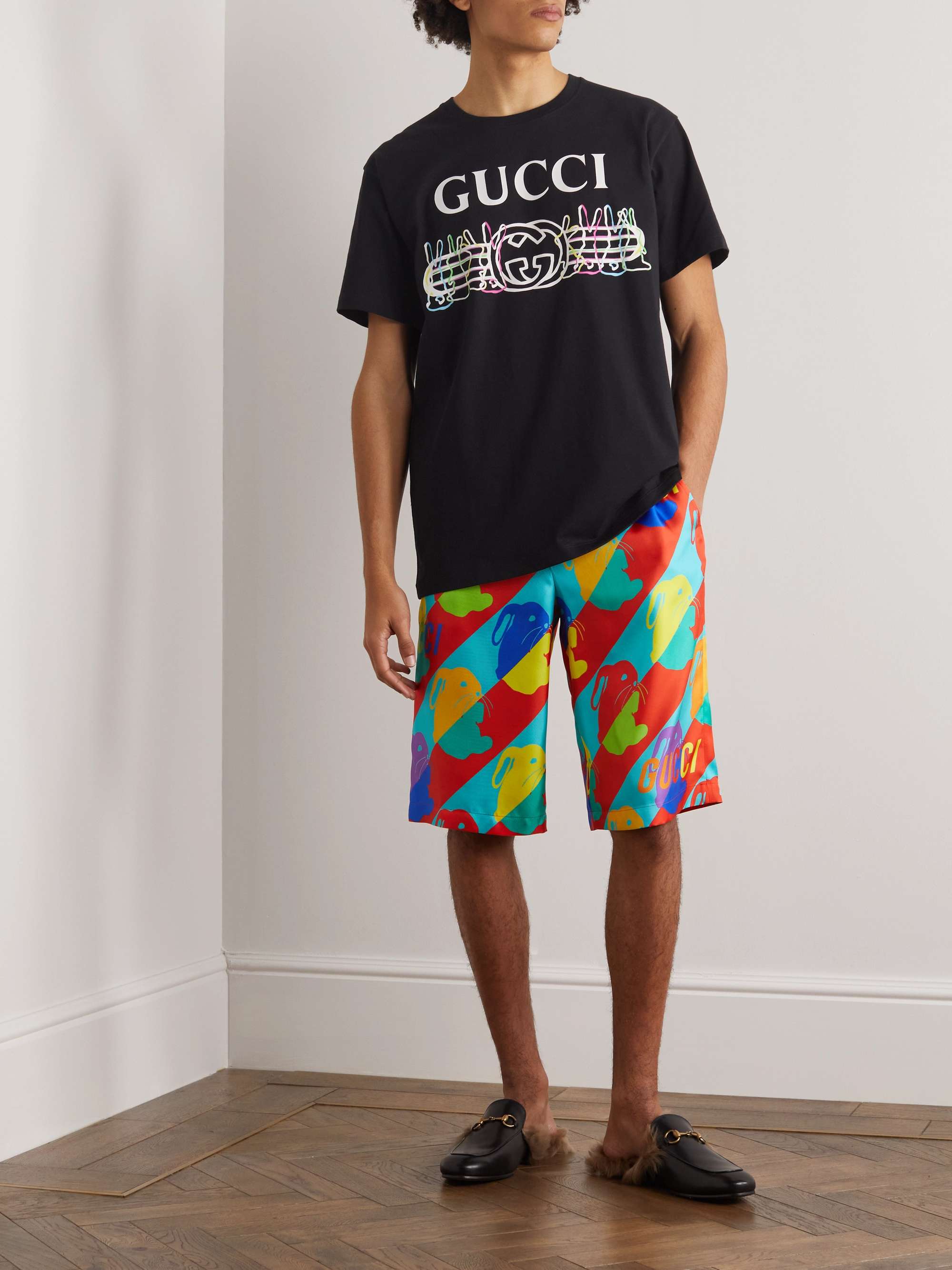 uddannelse binær Krav GUCCI Logo-Print Cotton-Jersey T-Shirt | MR PORTER