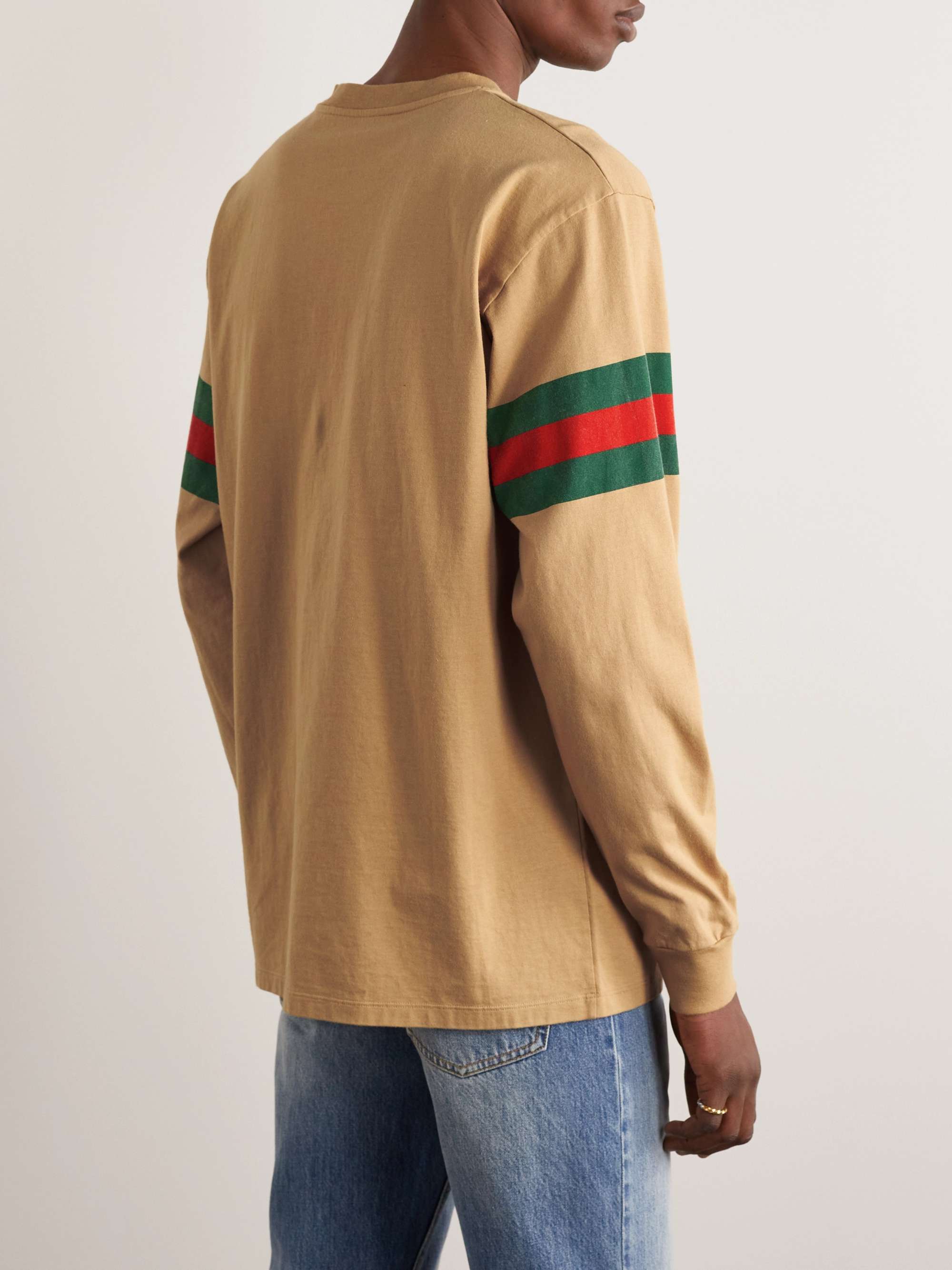 GUCCI Logo-Print Cotton-Jersey Sweatshirt