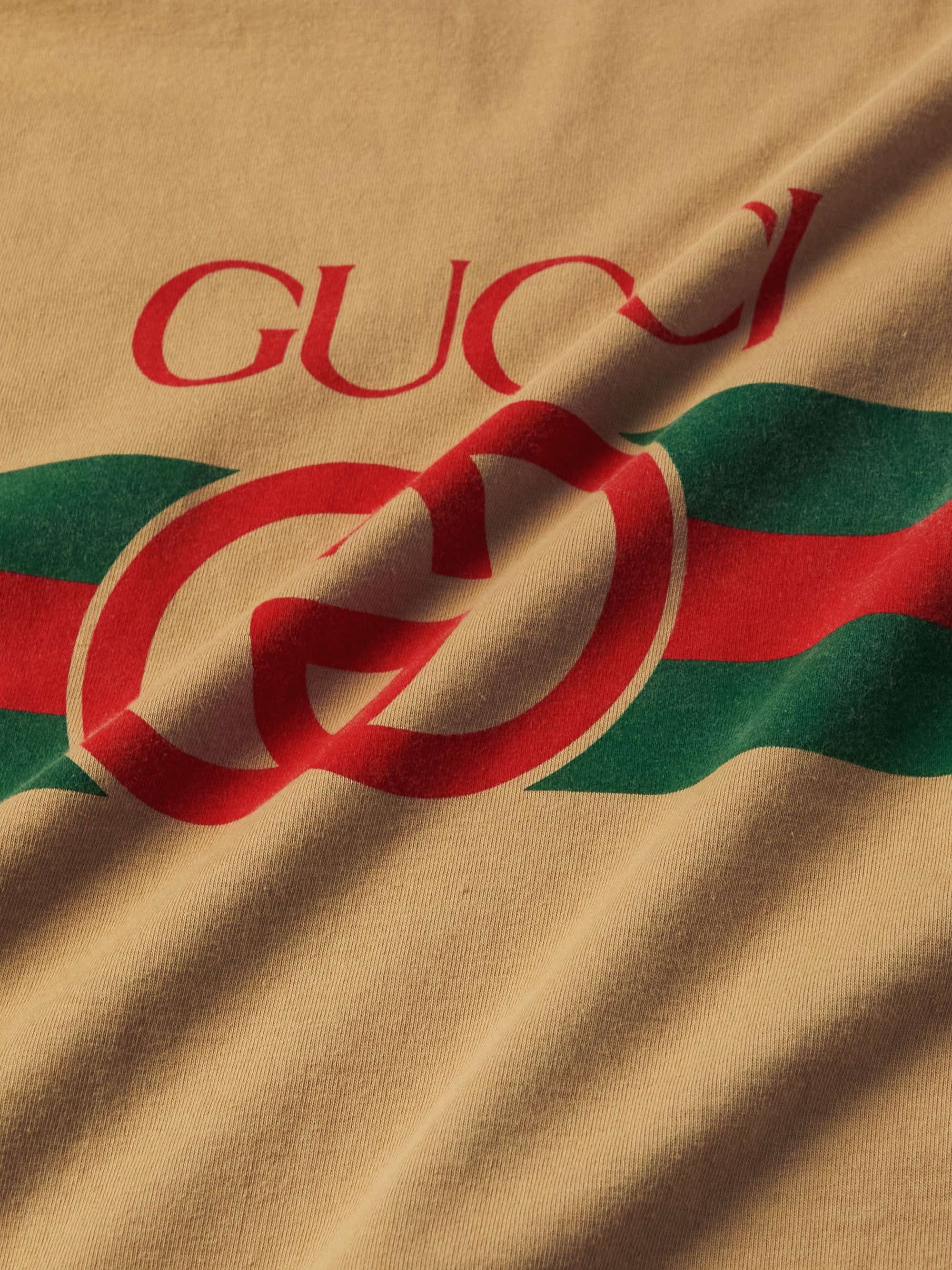 GUCCI Logo-Print Cotton-Jersey Sweatshirt