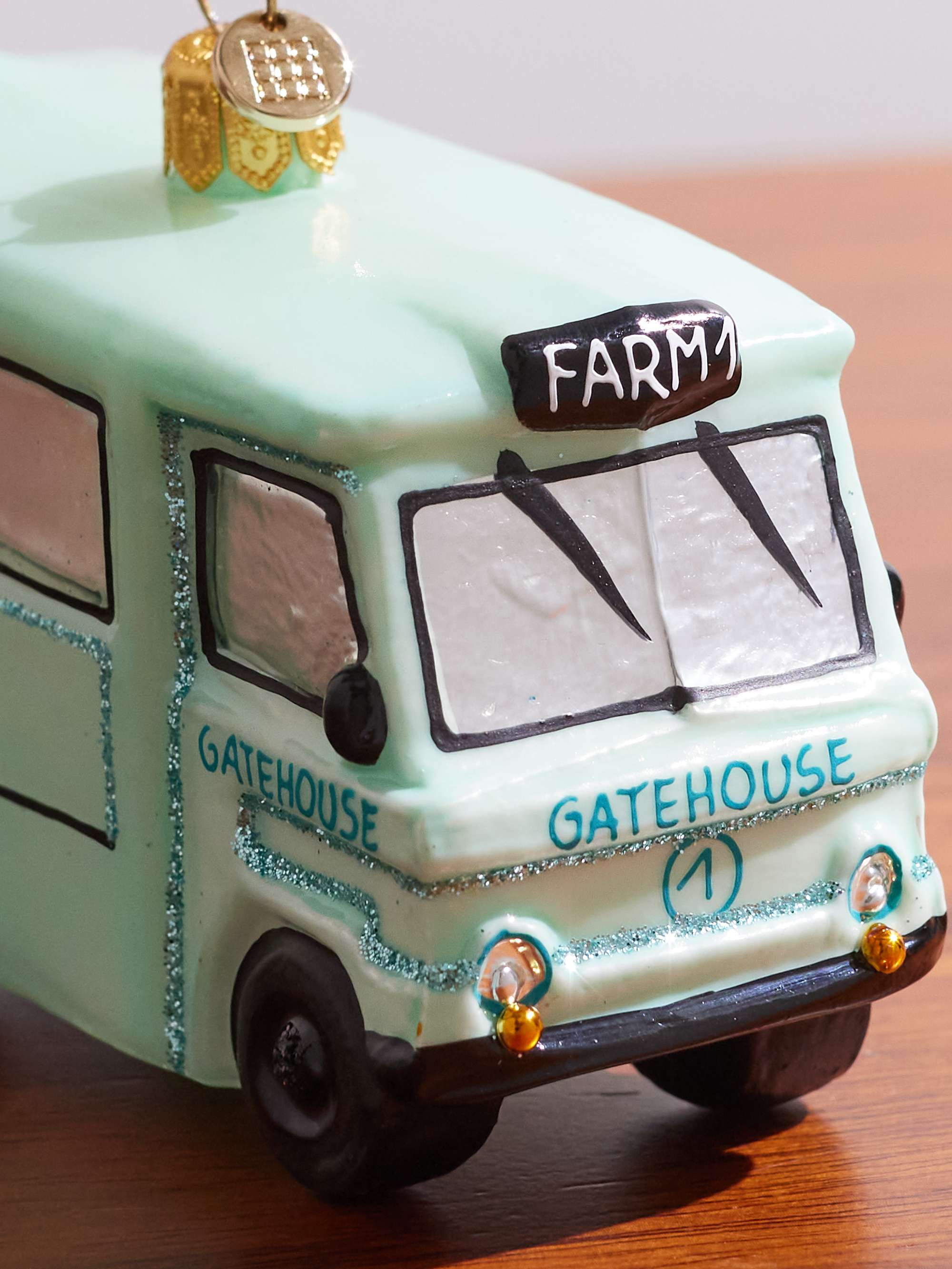 SOHO HOME Milk Float Glittered Glass Bauble