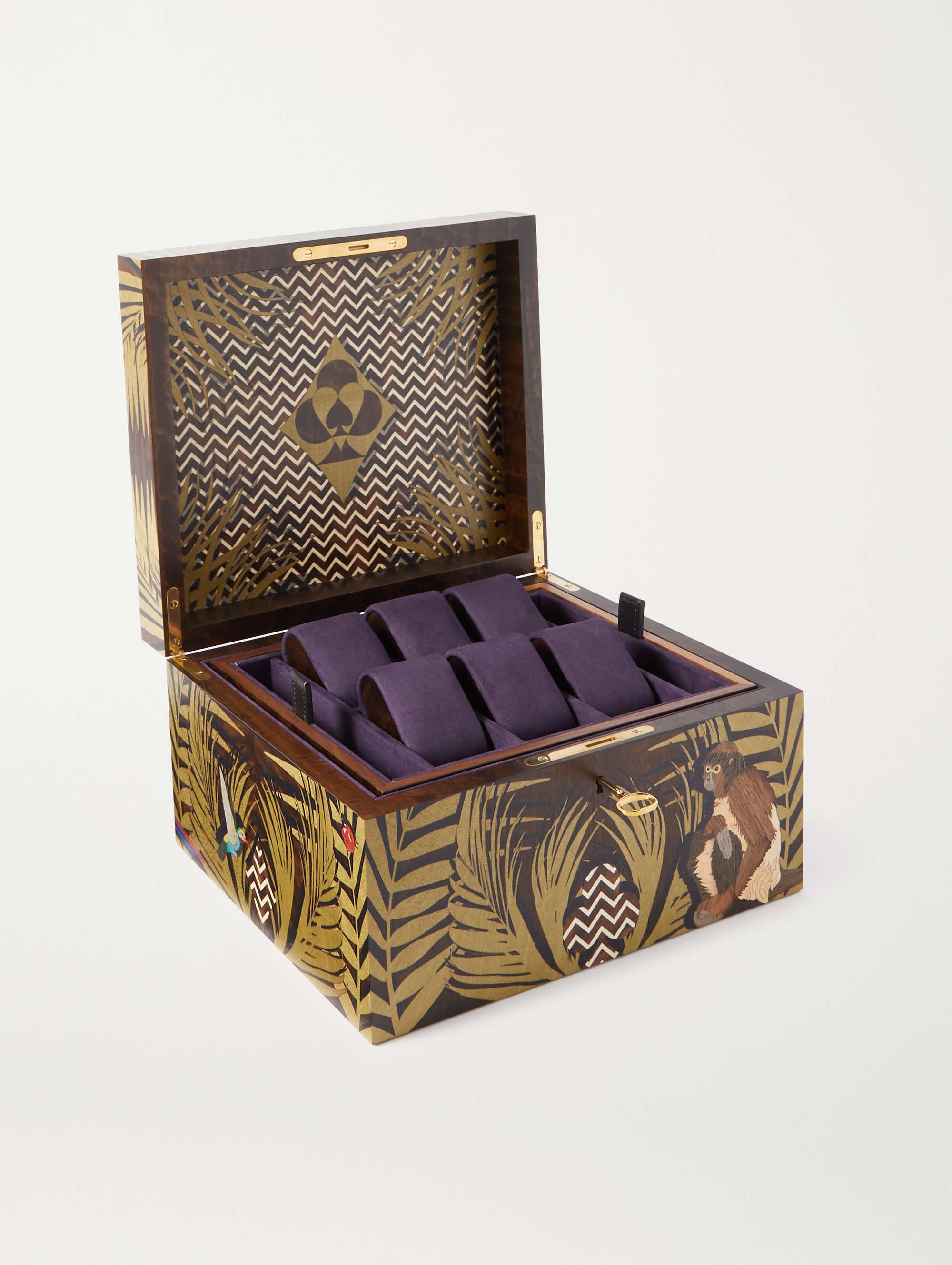 ALEXANDRA LLEWELLYN Jungle Printed Wood Watch Box