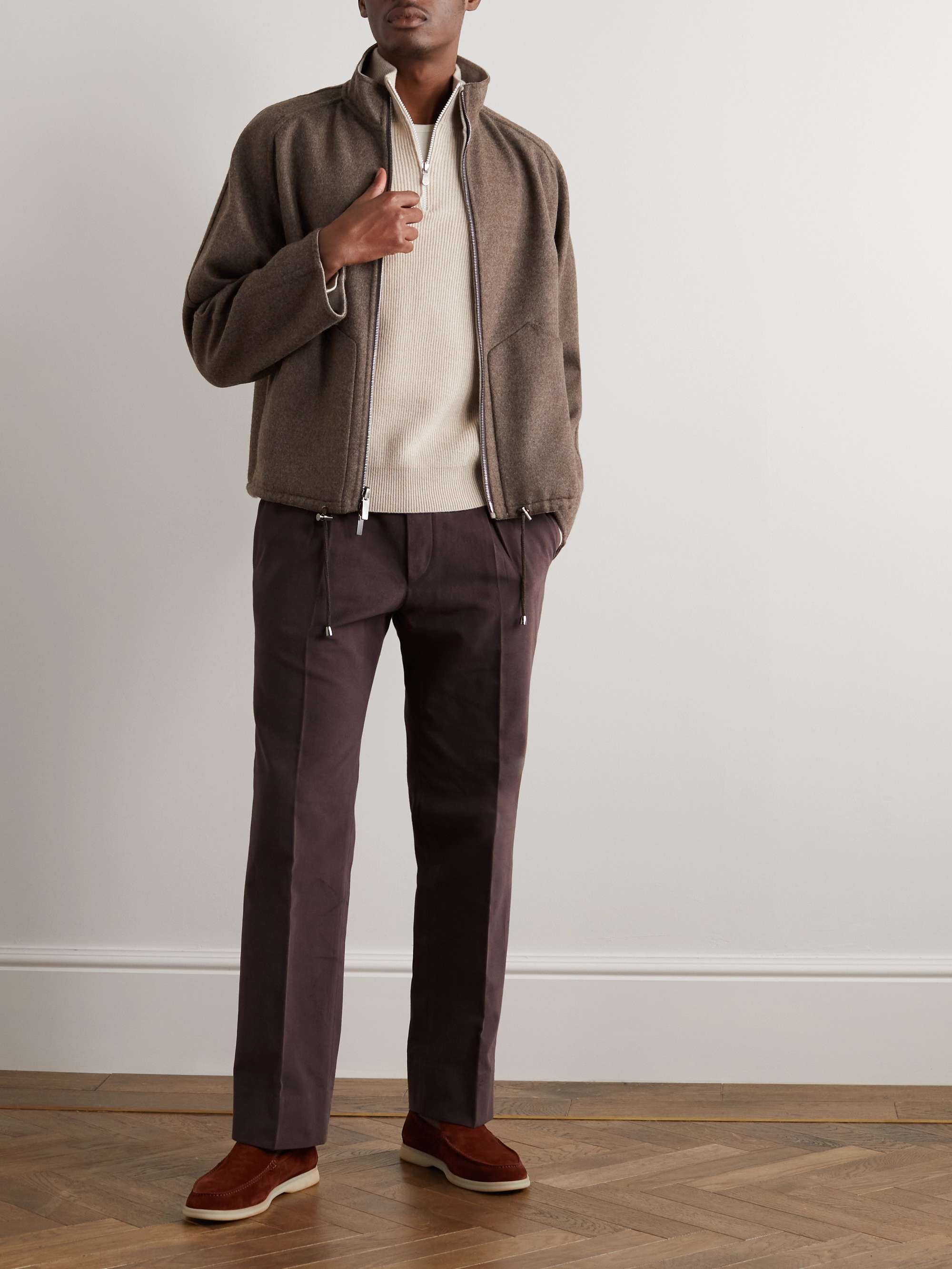 STÒFFA Straight-Leg Cotton-Twill Drawstring Trousers
