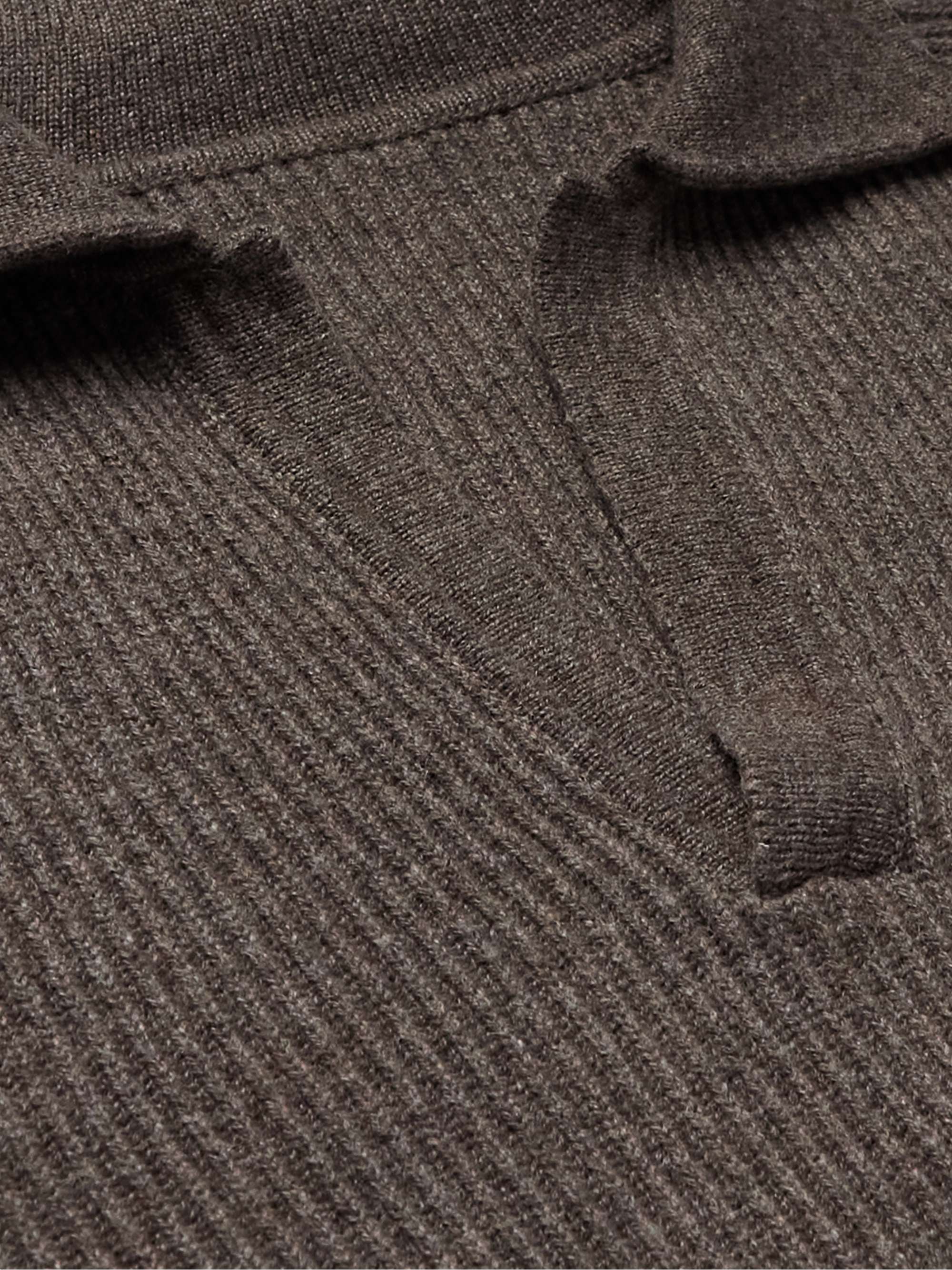 STÒFFA Ribbed Cashmere Polo Shirt