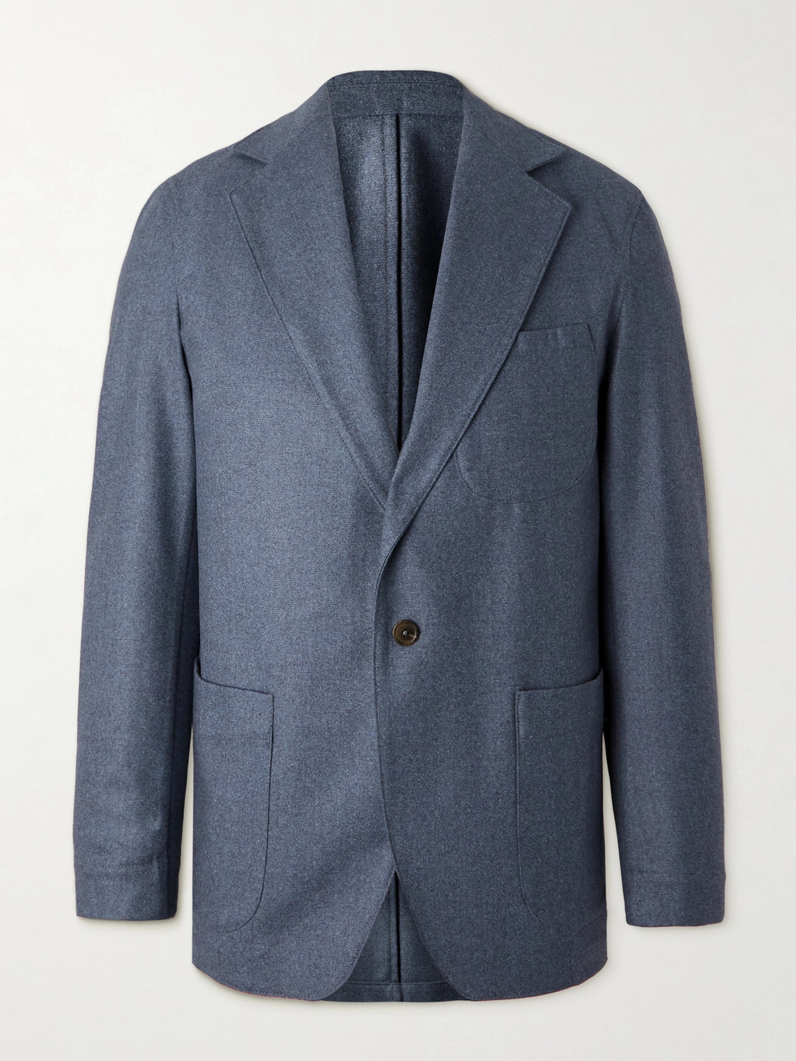 Stòffa Wool-flannel Blazer In Blue