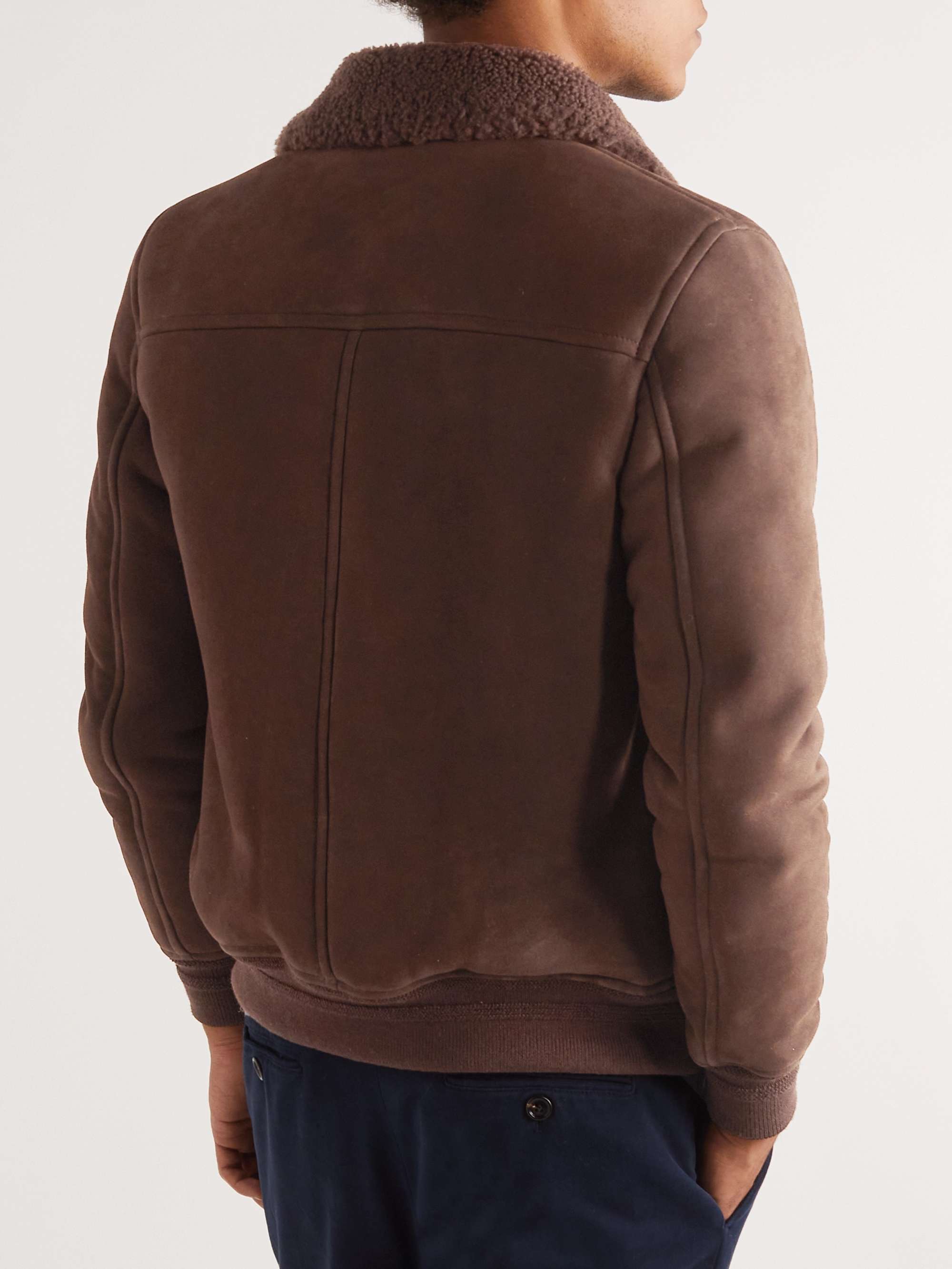 KINGSMAN Shearling and Wool-Blend Jacket