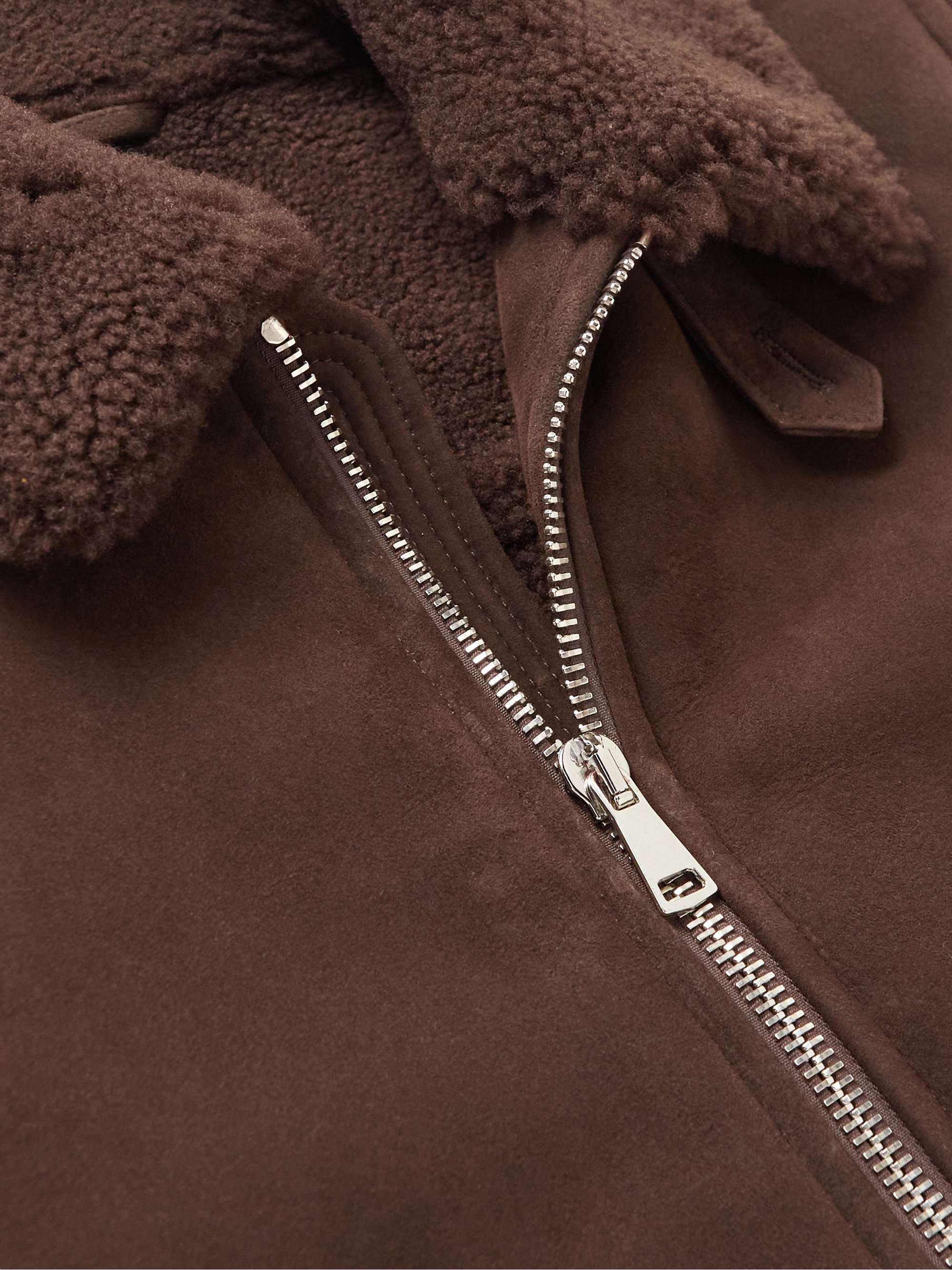 KINGSMAN Shearling and Wool-Blend Jacket