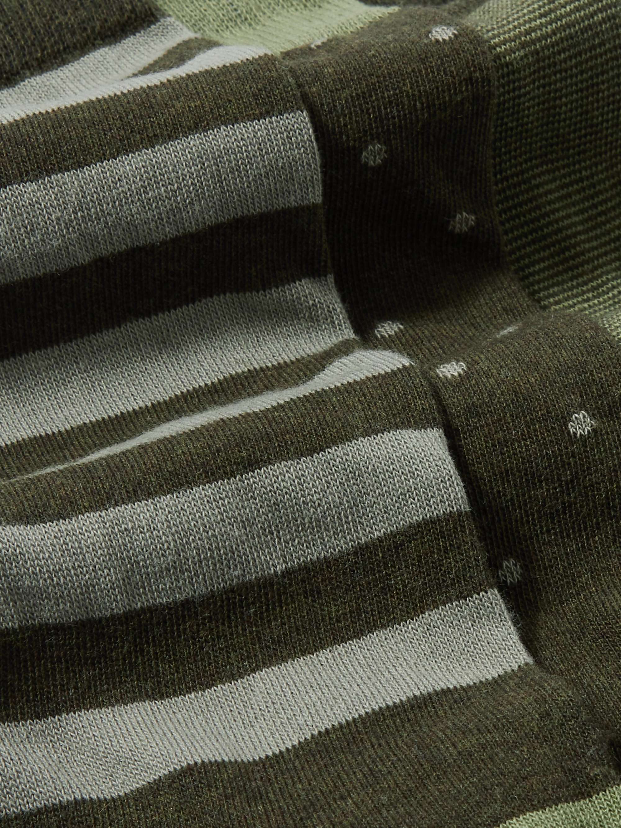 KINGSMAN Set of Three Jacquard-Knit Cotton-Blend Socks