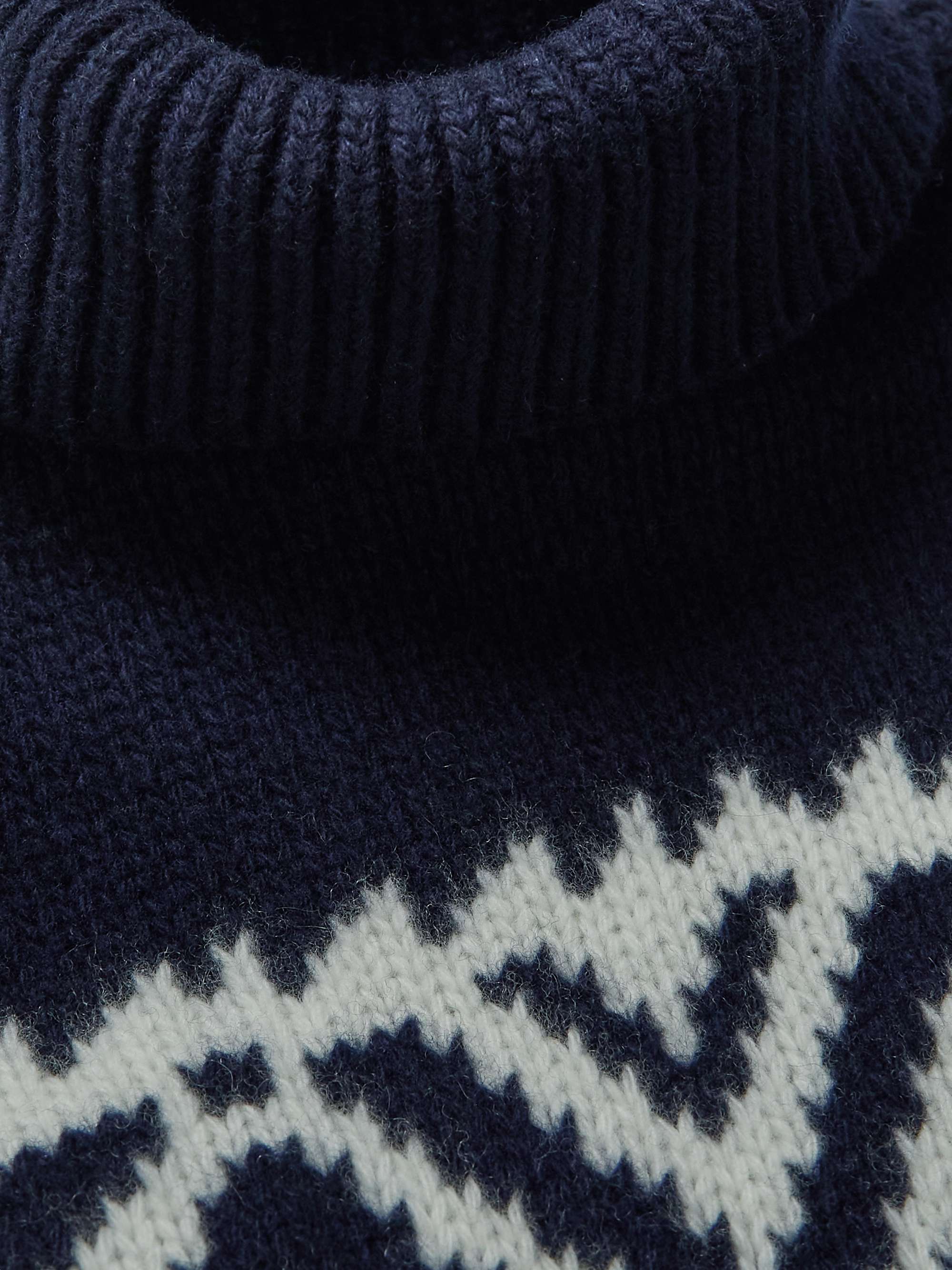 KINGSMAN Fair Isle Wool Rollneck Sweater