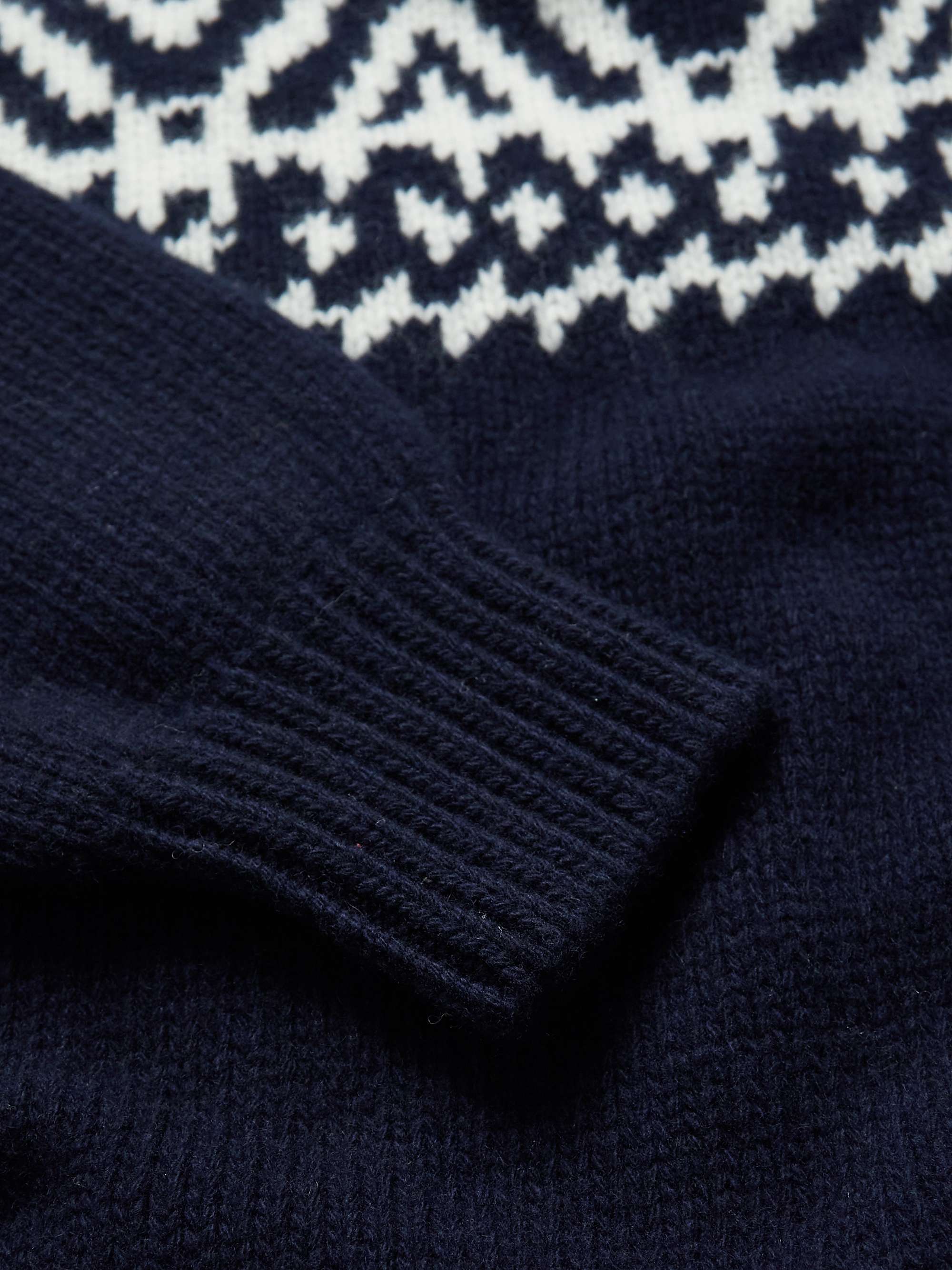 KINGSMAN Fair Isle Wool Rollneck Sweater
