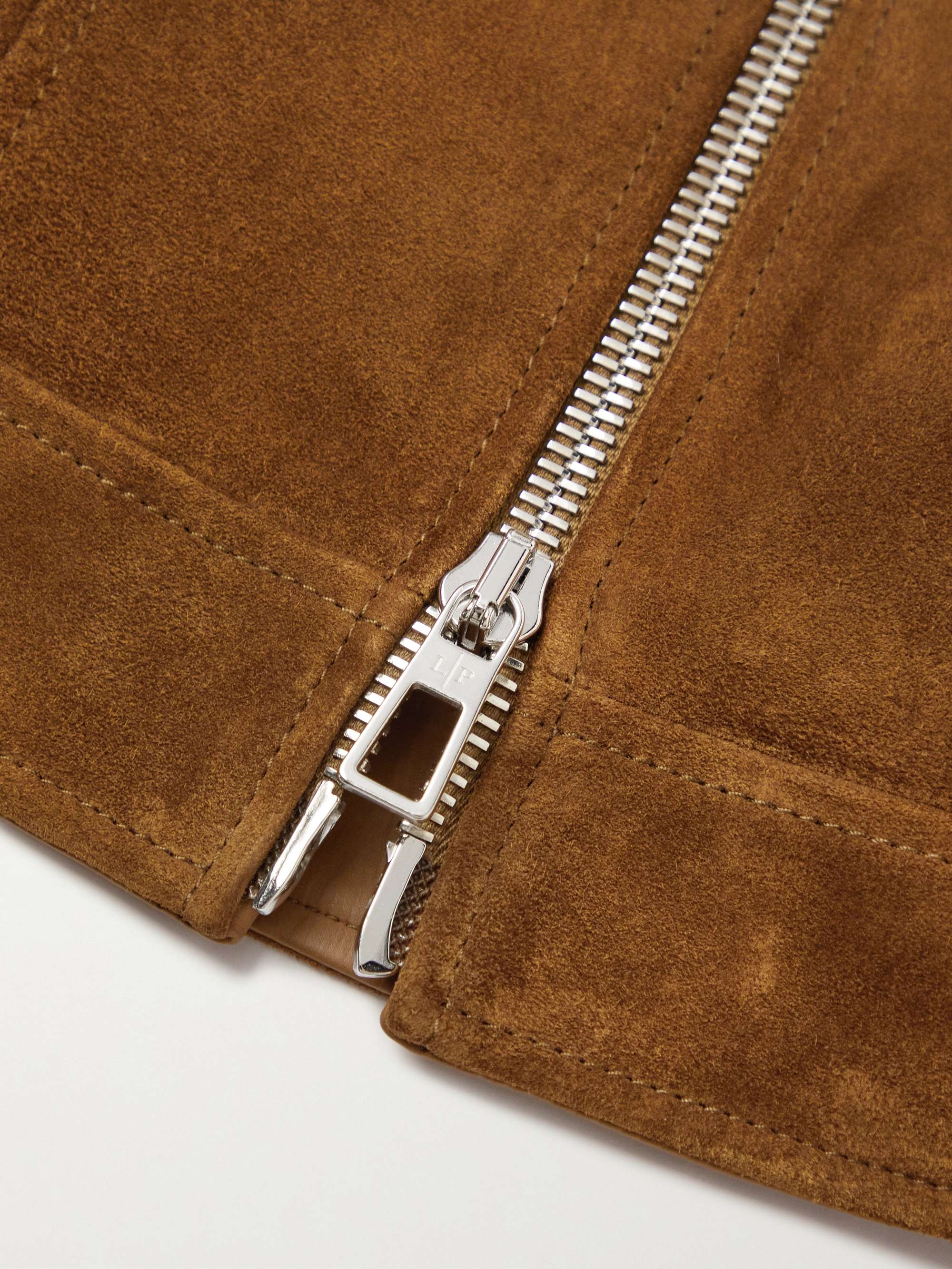 LORO PIANA Suede Trucker Jacket