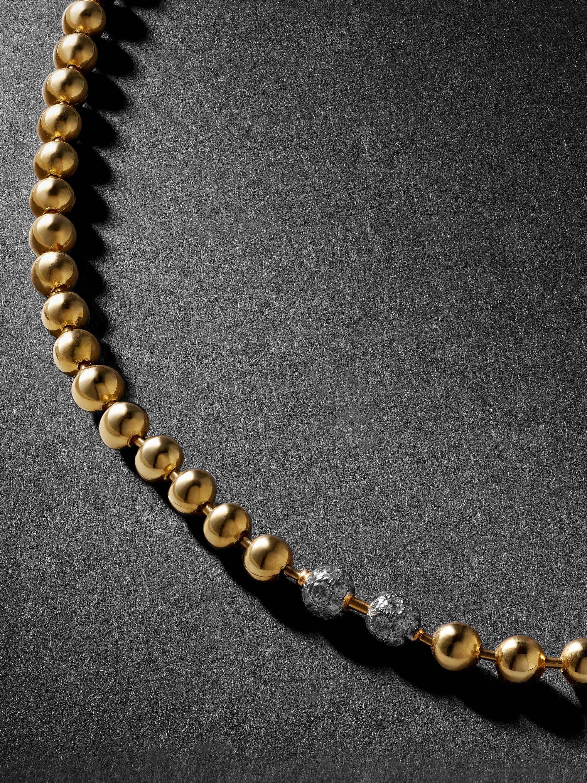 GREG YUNA Umlaut Gold Diamond Necklace