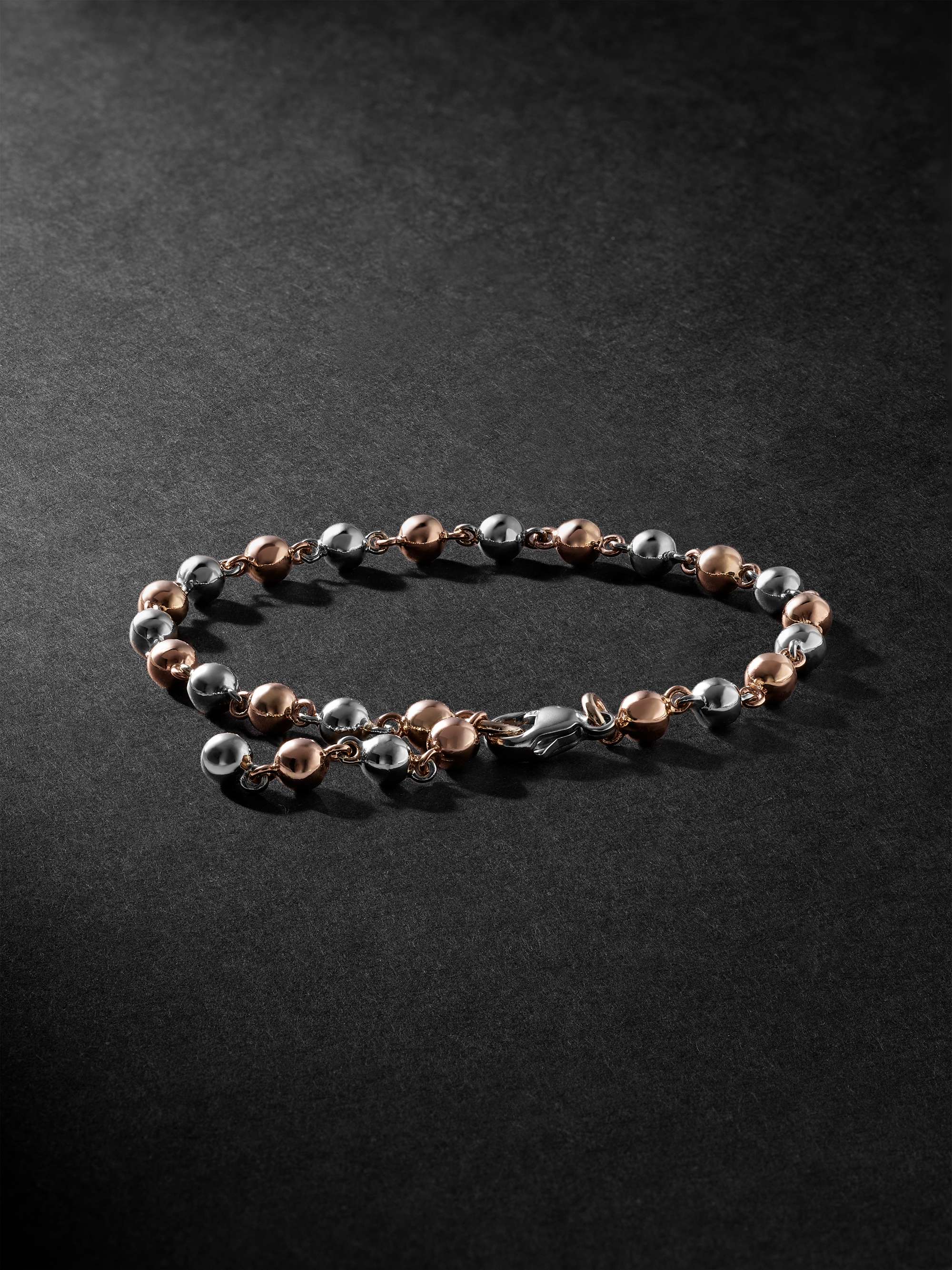 GREG YUNA White and Rose Gold Bracelet