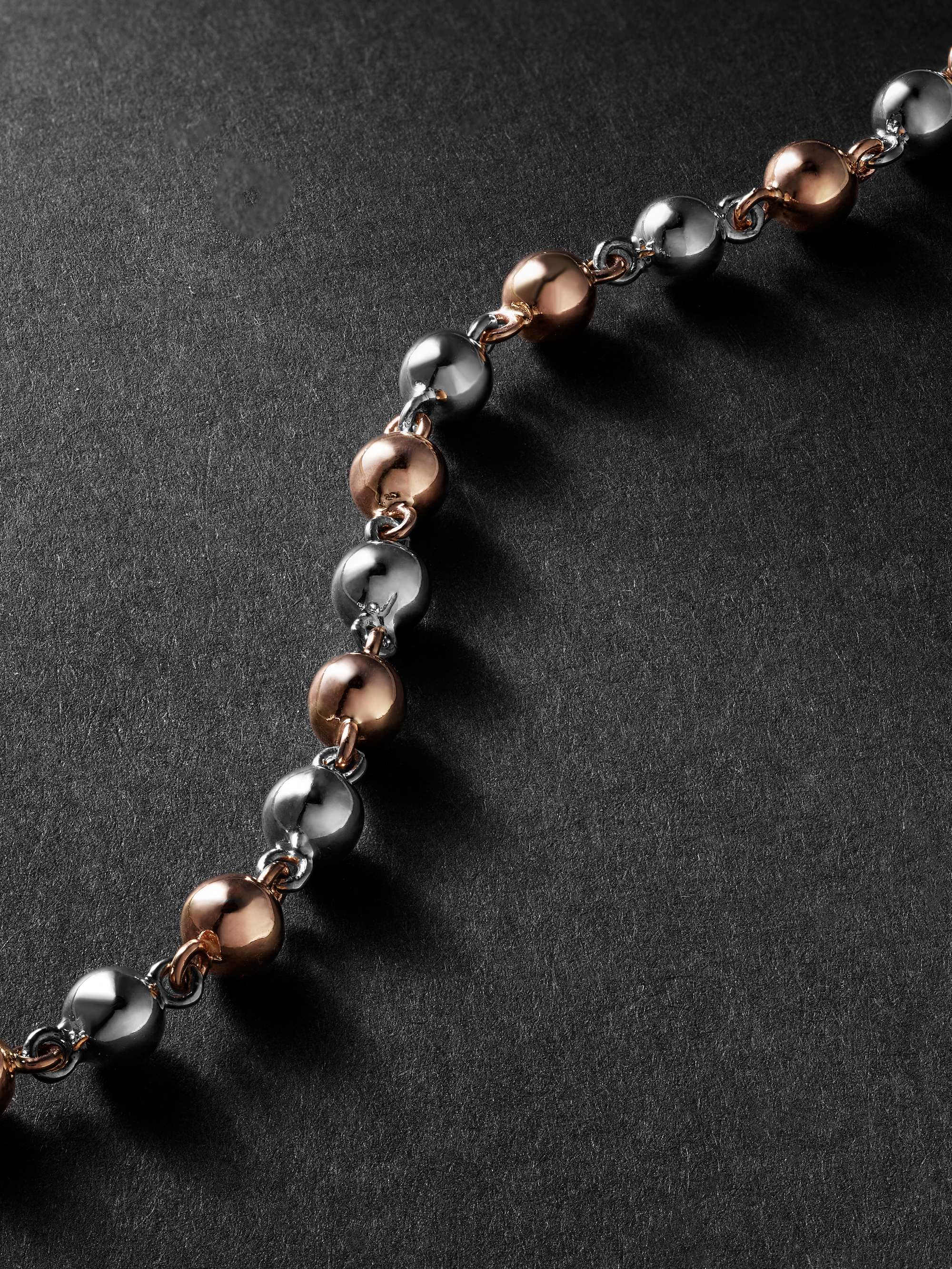 GREG YUNA White and Rose Gold Bracelet
