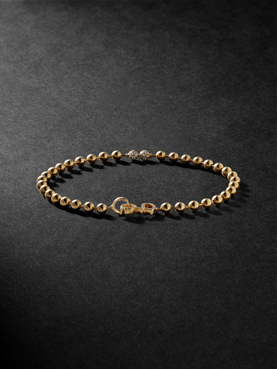 Shop Greg Yuna Umlaut Gold Diamond Bracelet