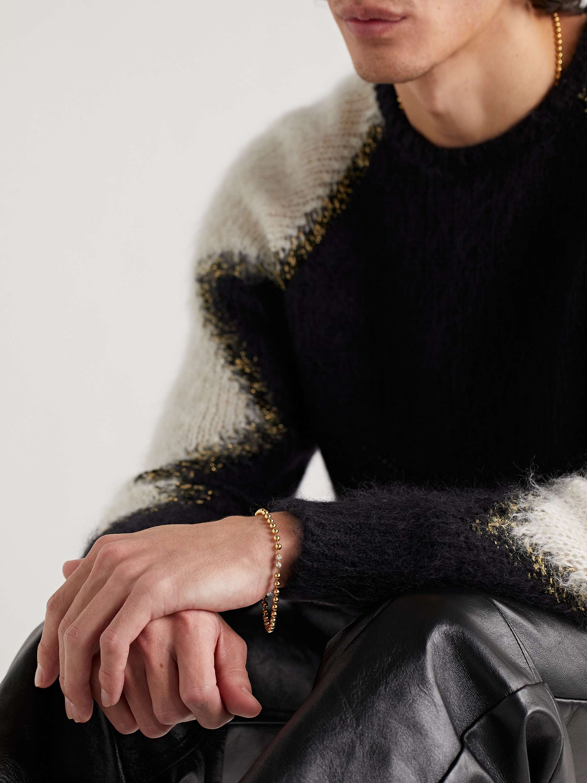 GREG YUNA Umlaut Gold Diamond Bracelet