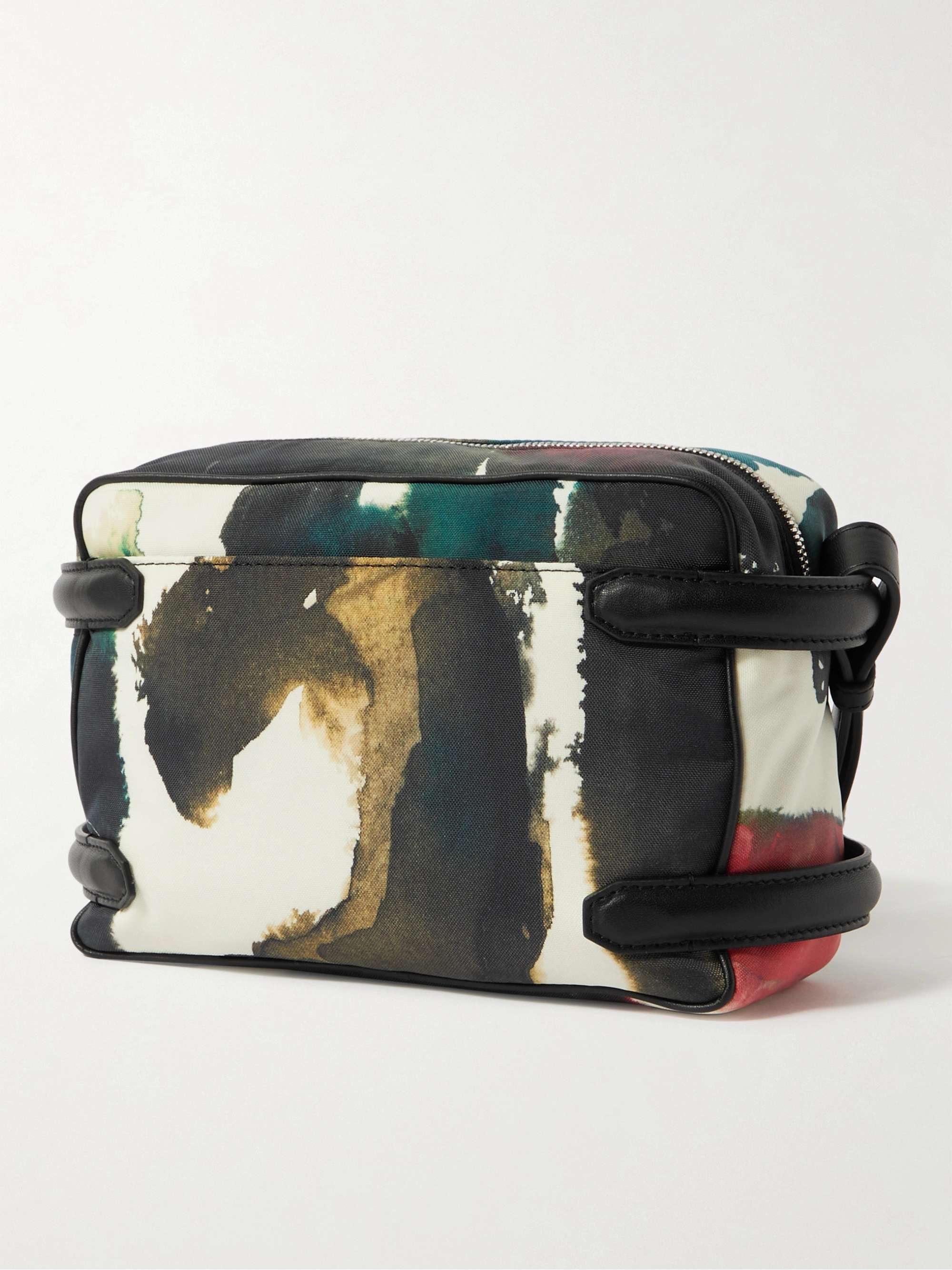 ALEXANDER MCQUEEN Leather-Trimmed Printed Nylon Messenger Bag