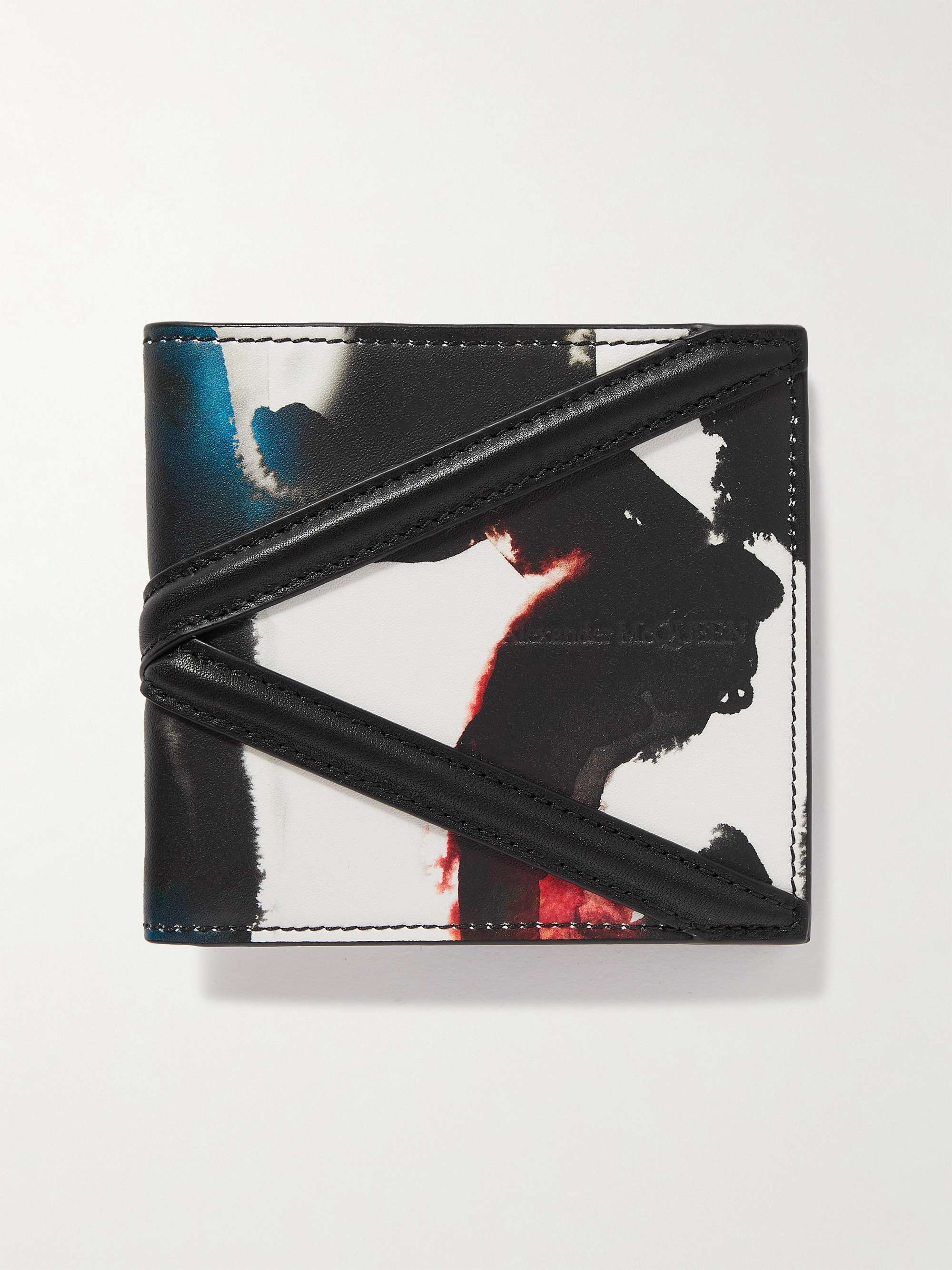 ALEXANDER MCQUEEN Abstract Printed Leather Billfold Wallet for Men | MR ...