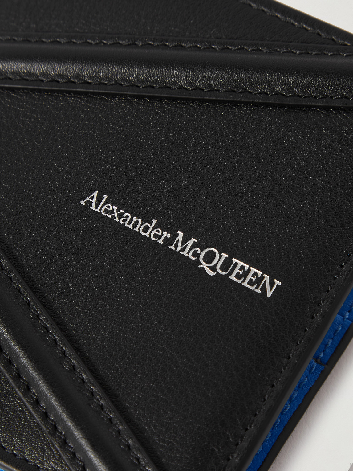 Shop Alexander Mcqueen Logo-print Leather Billfold Wallet In Black