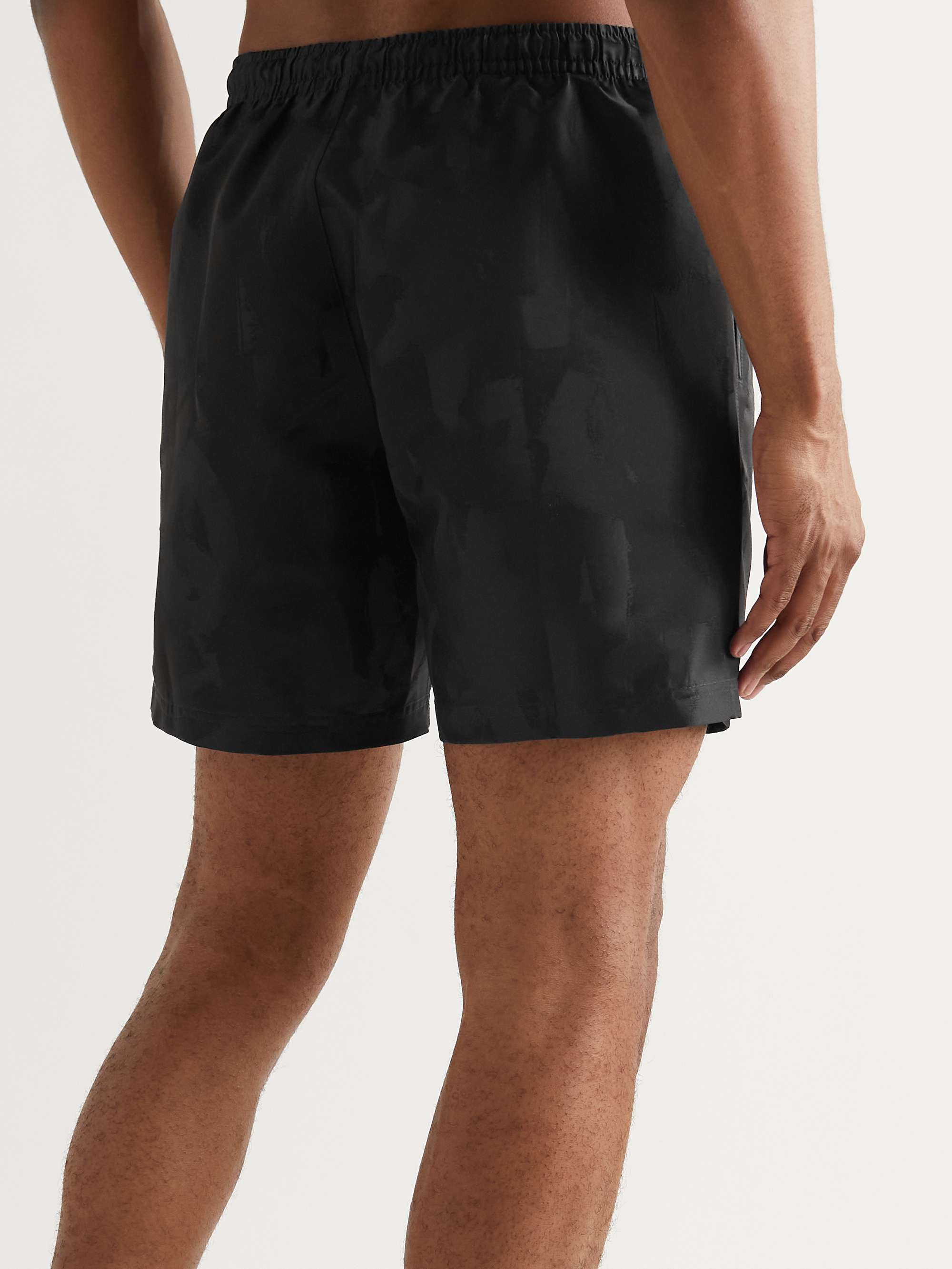 ALEXANDER MCQUEEN Straight-Leg Long-Length Logo-Print Swim Shorts
