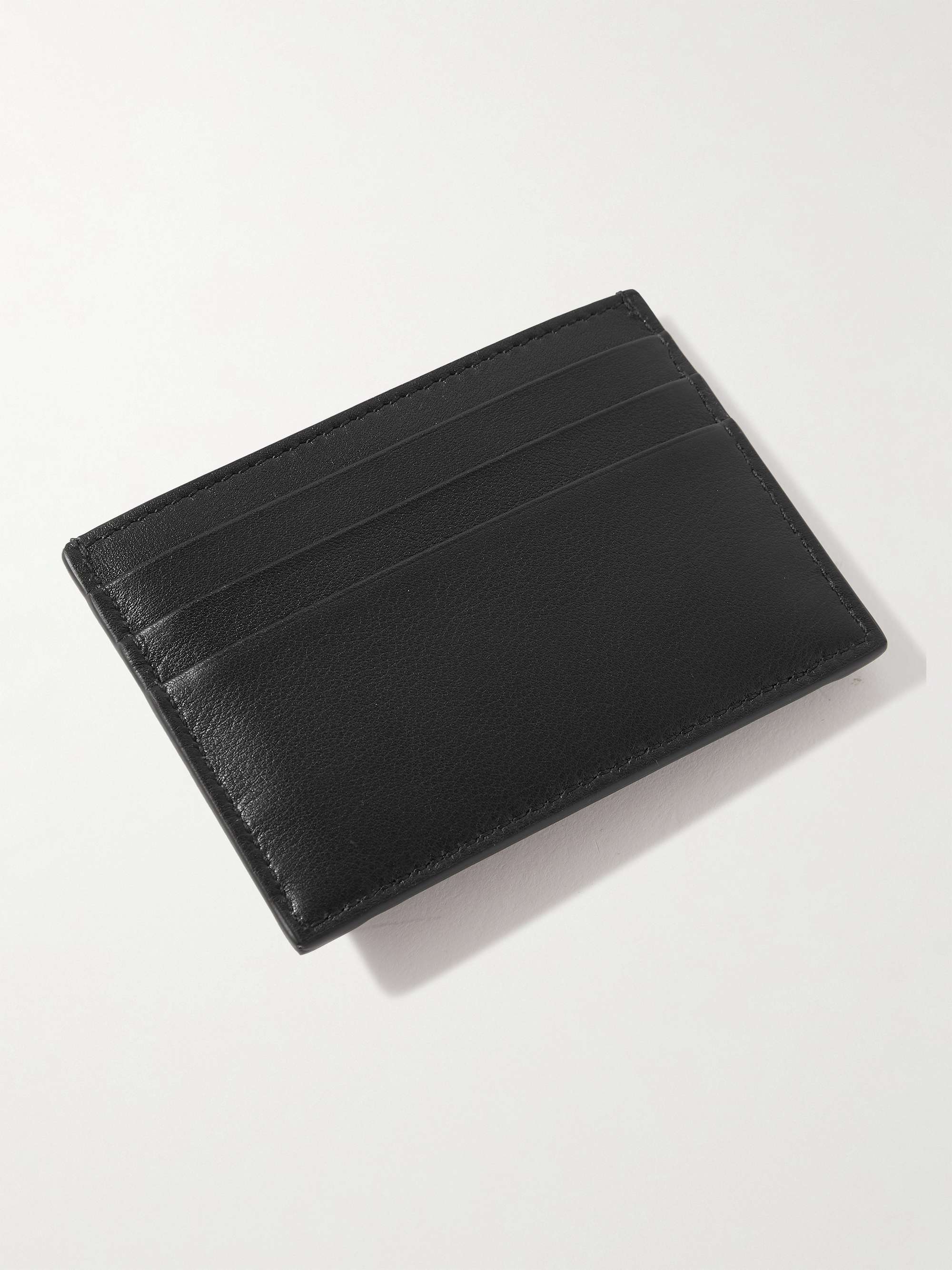 MCQUEEN Logo-Print Leather Cardholder