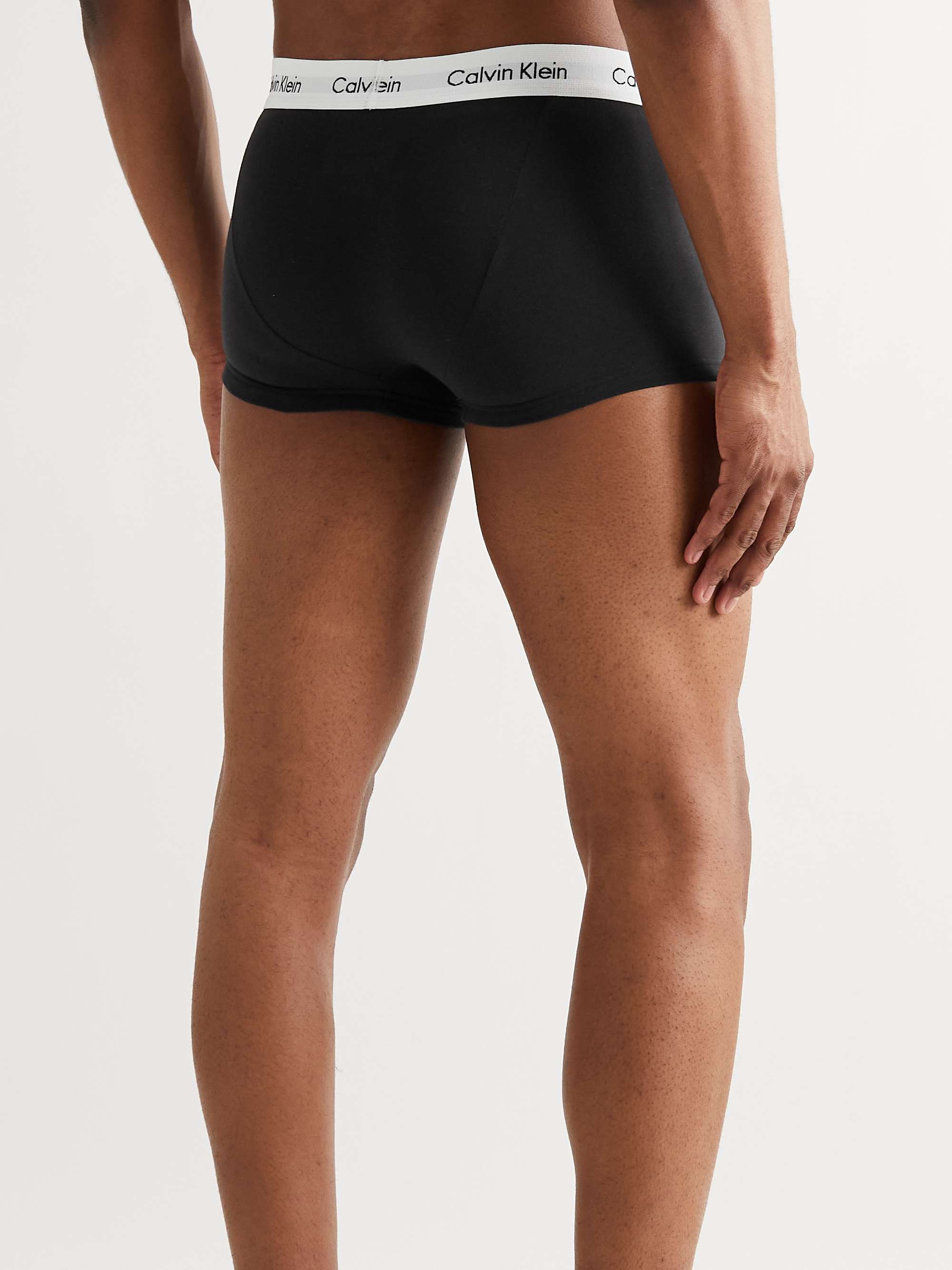 CALVIN KLEIN UNDERWEAR Three-Pack Stretch-Cotton Boxer Briefs