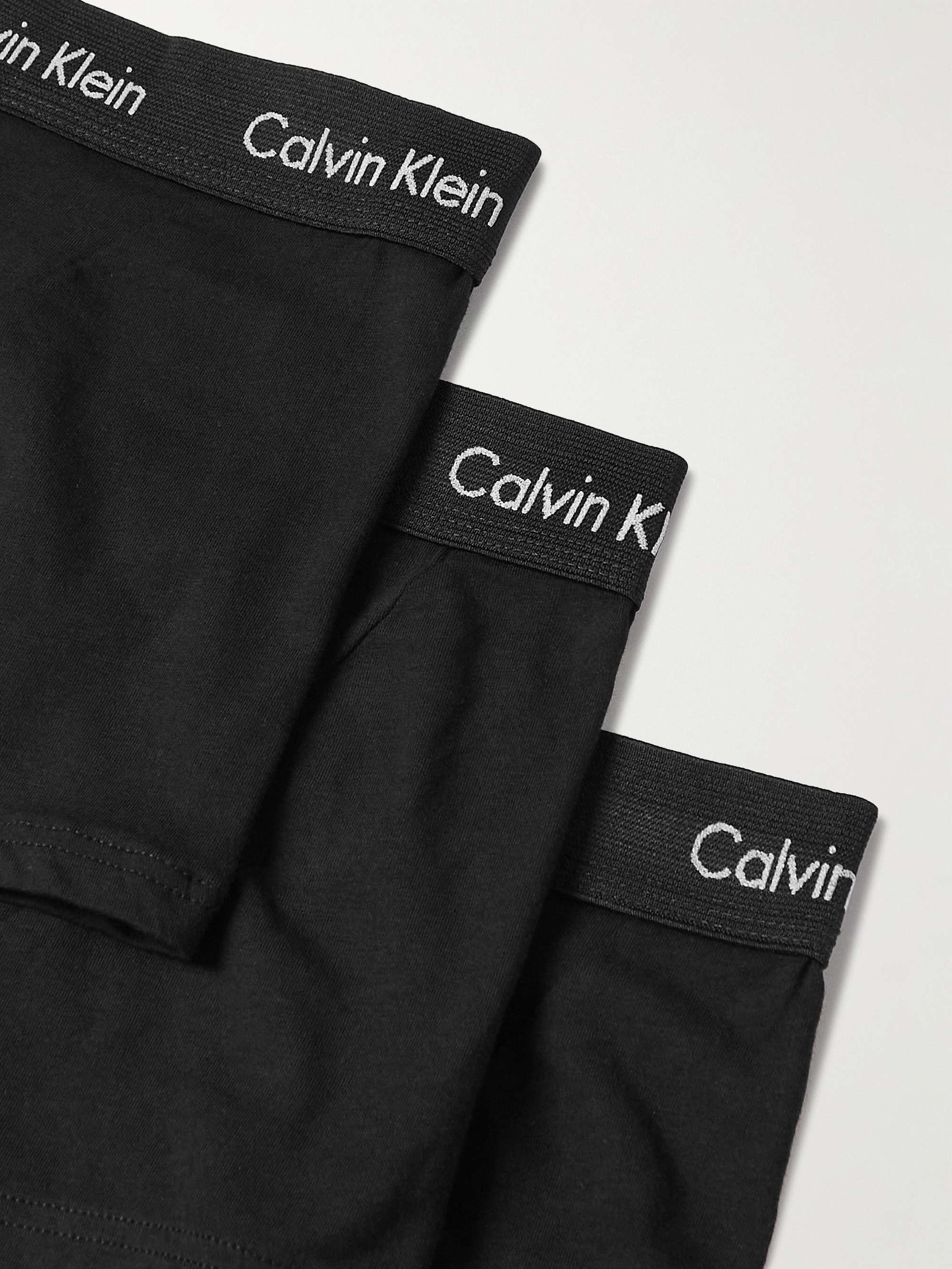 CALVIN KLEIN UNDERWEAR Three-Pack Stretch-Cotton Briefs