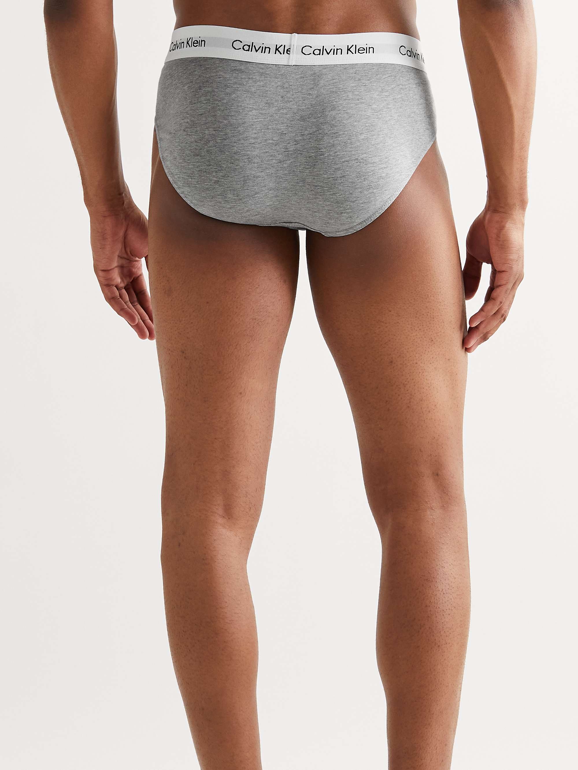 CALVIN KLEIN UNDERWEAR Three-Pack Stretch-Cotton Briefs