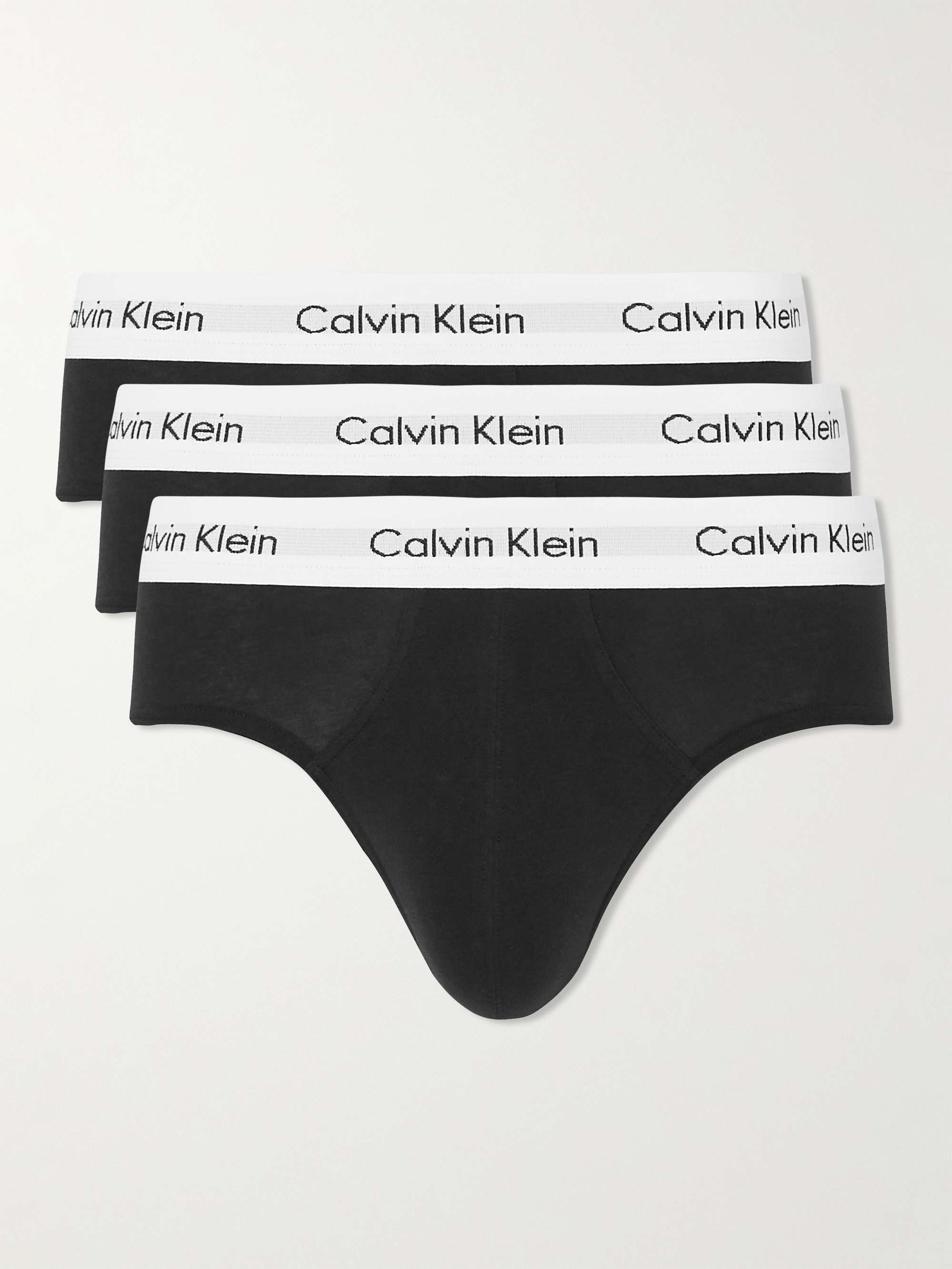 CALVIN KLEIN UNDERWEAR Three-Pack Stretch-Cotton Briefs