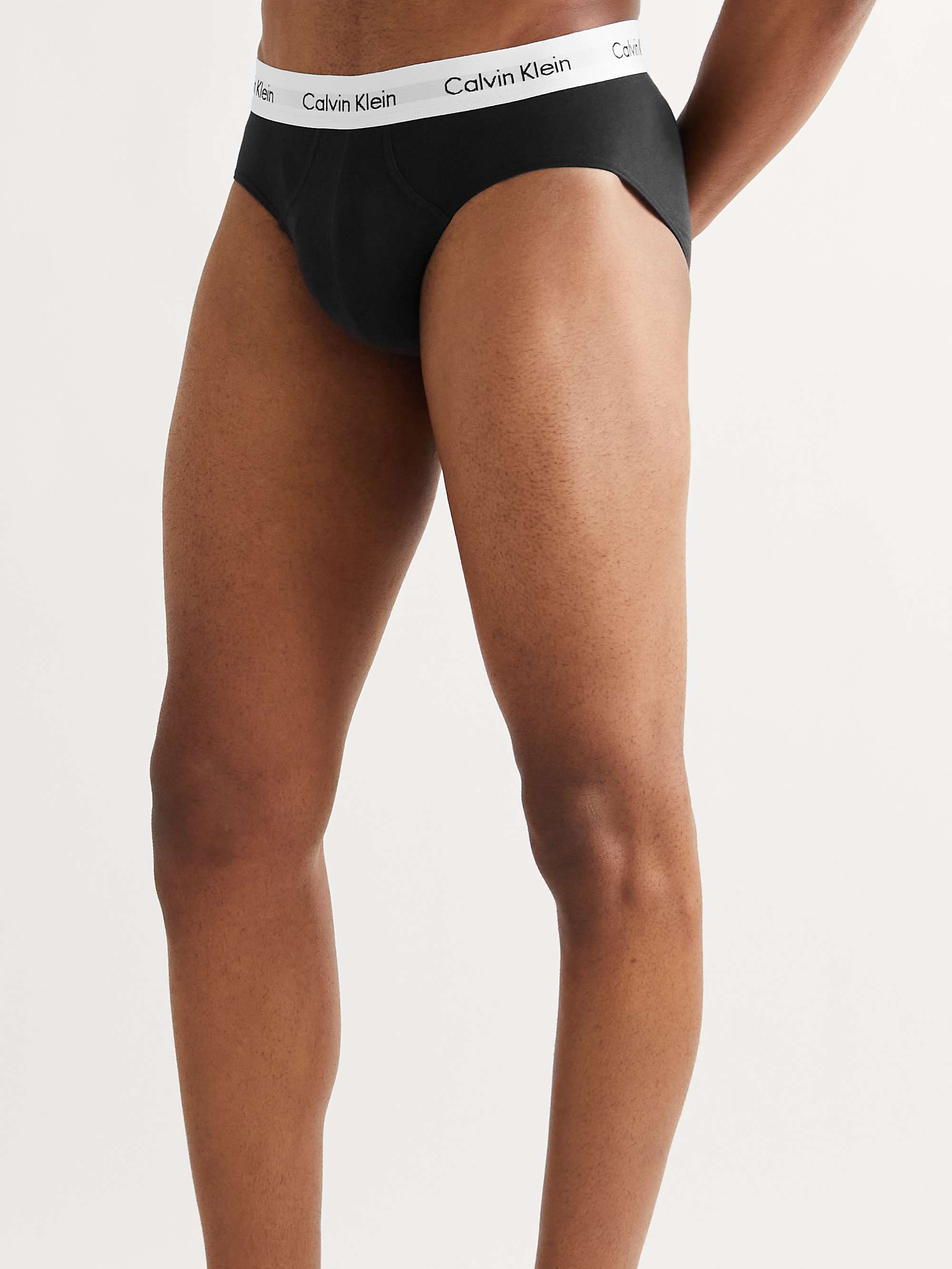 CALVIN KLEIN UNDERWEAR Three-Pack Stretch-Cotton Briefs