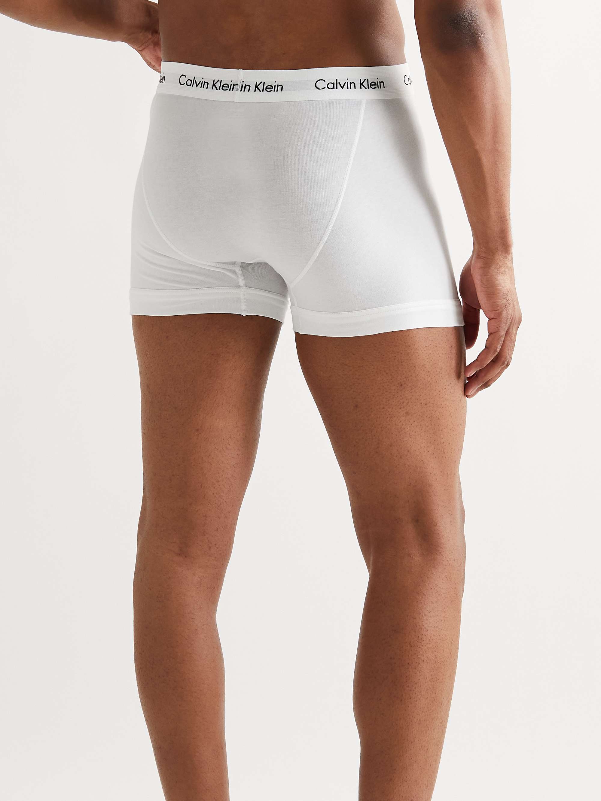 CALVIN KLEIN UNDERWEAR Three-Pack Stretch-Cotton Boxer Briefs