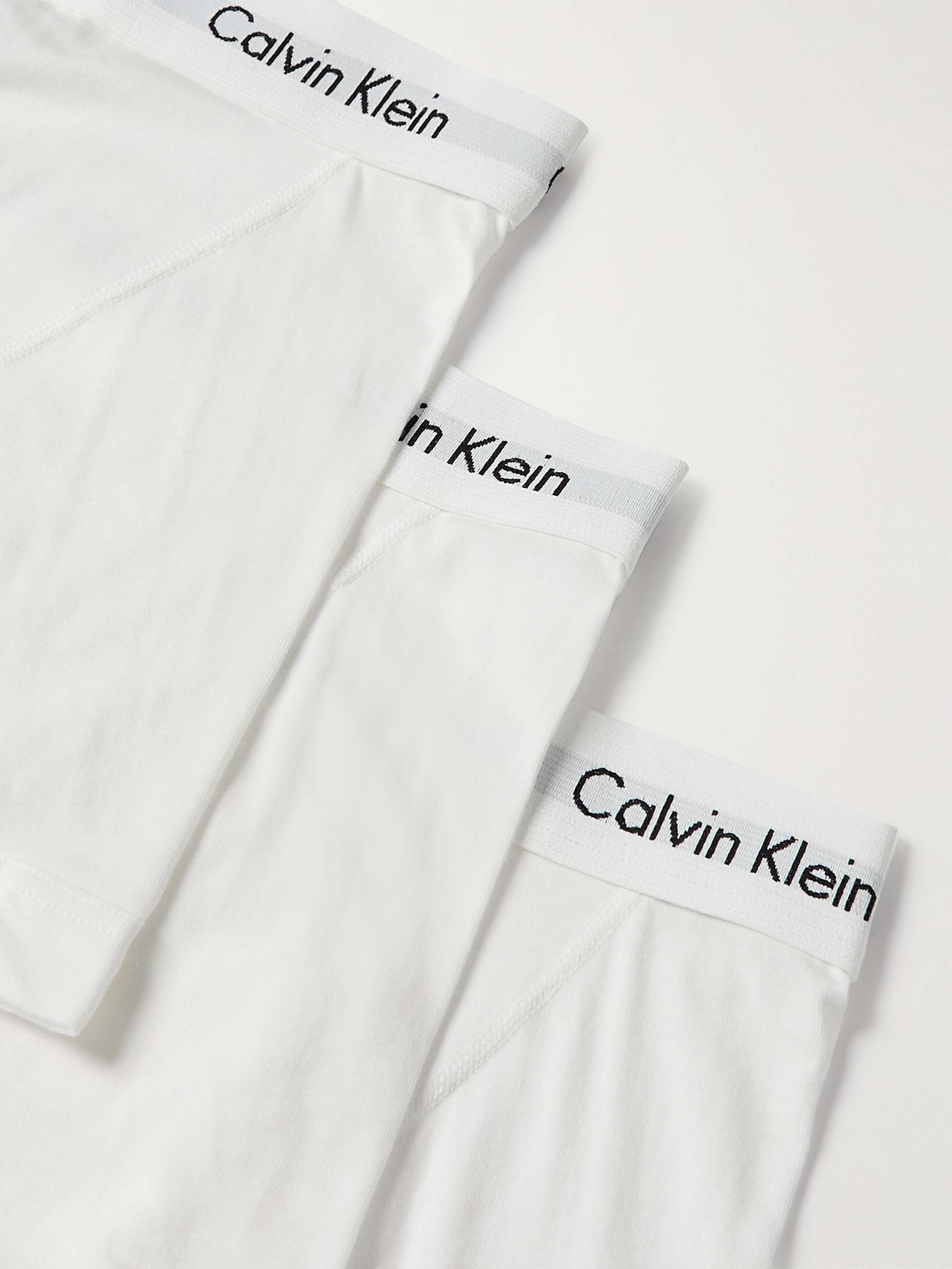 CALVIN KLEIN UNDERWEAR Three-Pack Stretch-Cotton Boxer Briefs