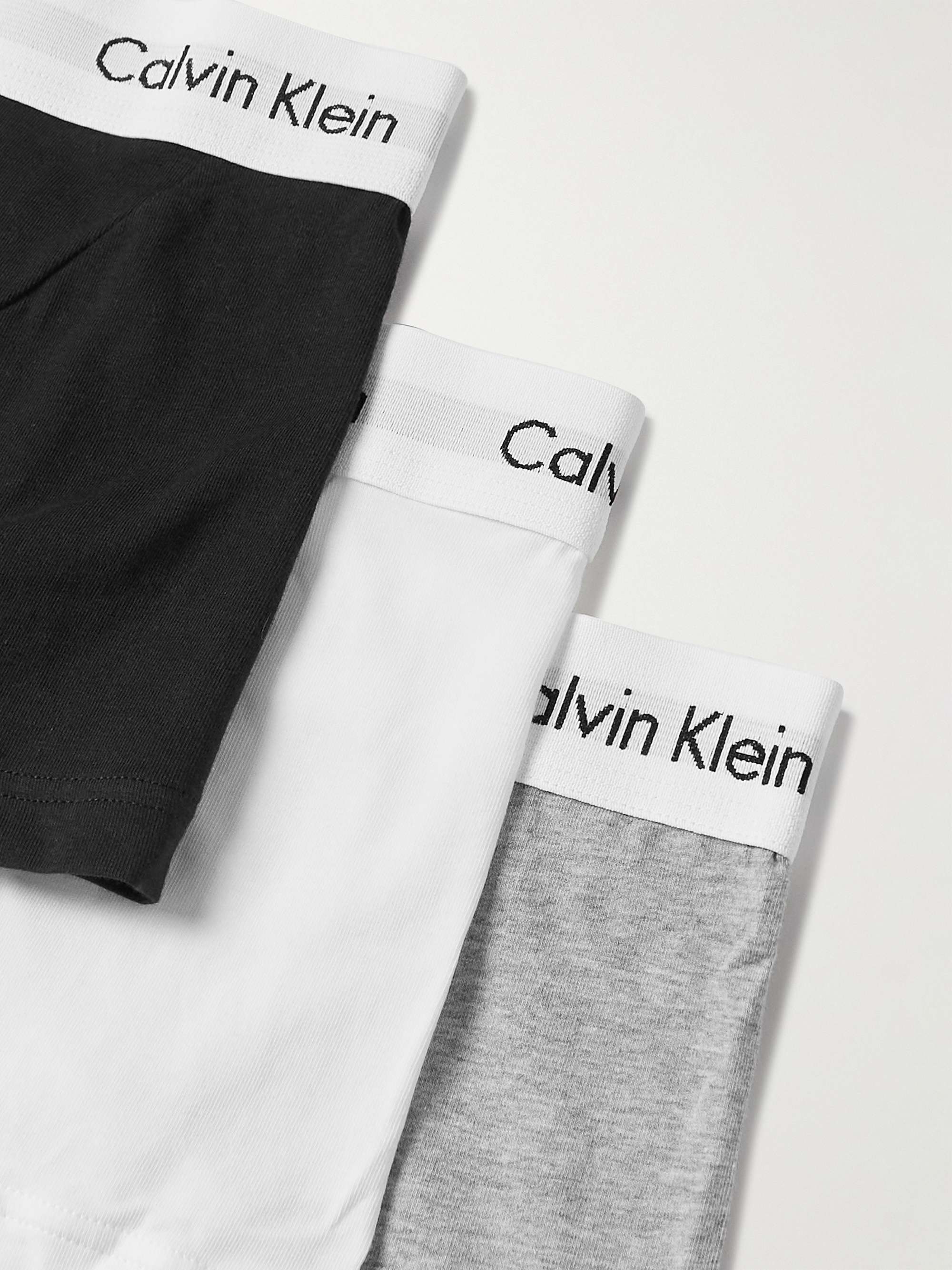 CALVIN KLEIN UNDERWEAR Three-Pack Stretch-Cotton Briefs