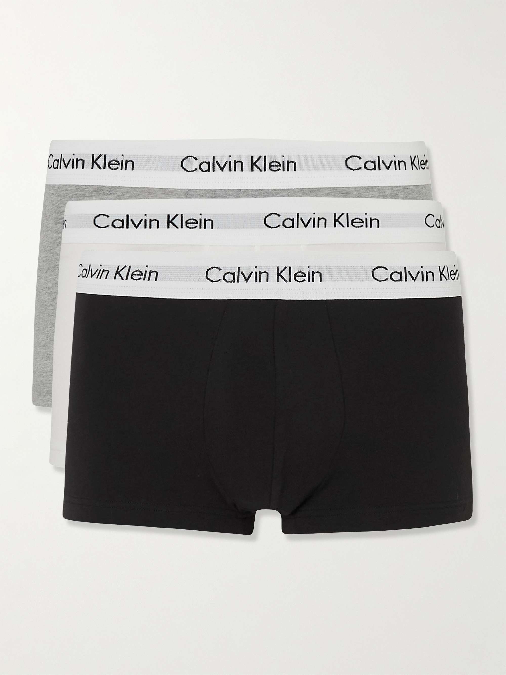 CALVIN KLEIN UNDERWEAR Three-Pack Stretch-Cotton Briefs for Men