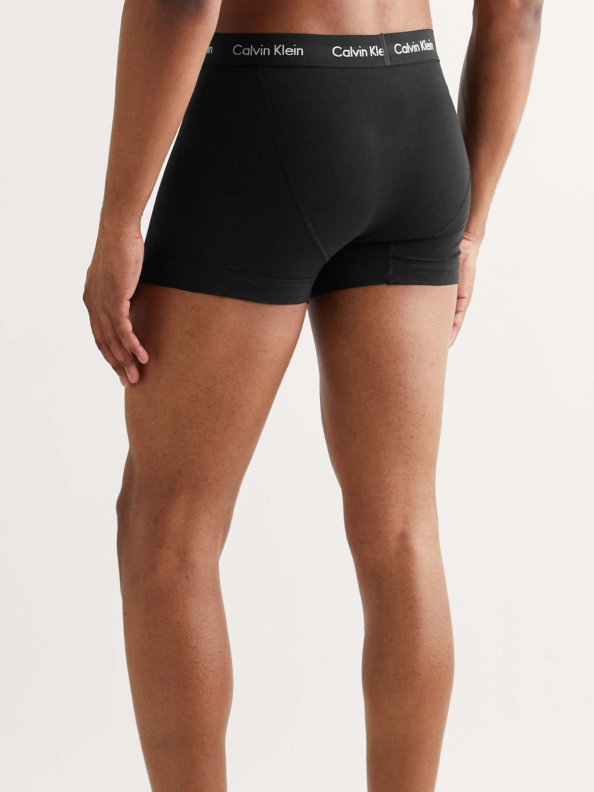 CALVIN KLEIN UNDERWEAR Three-Pack Stretch-Cotton Briefs
