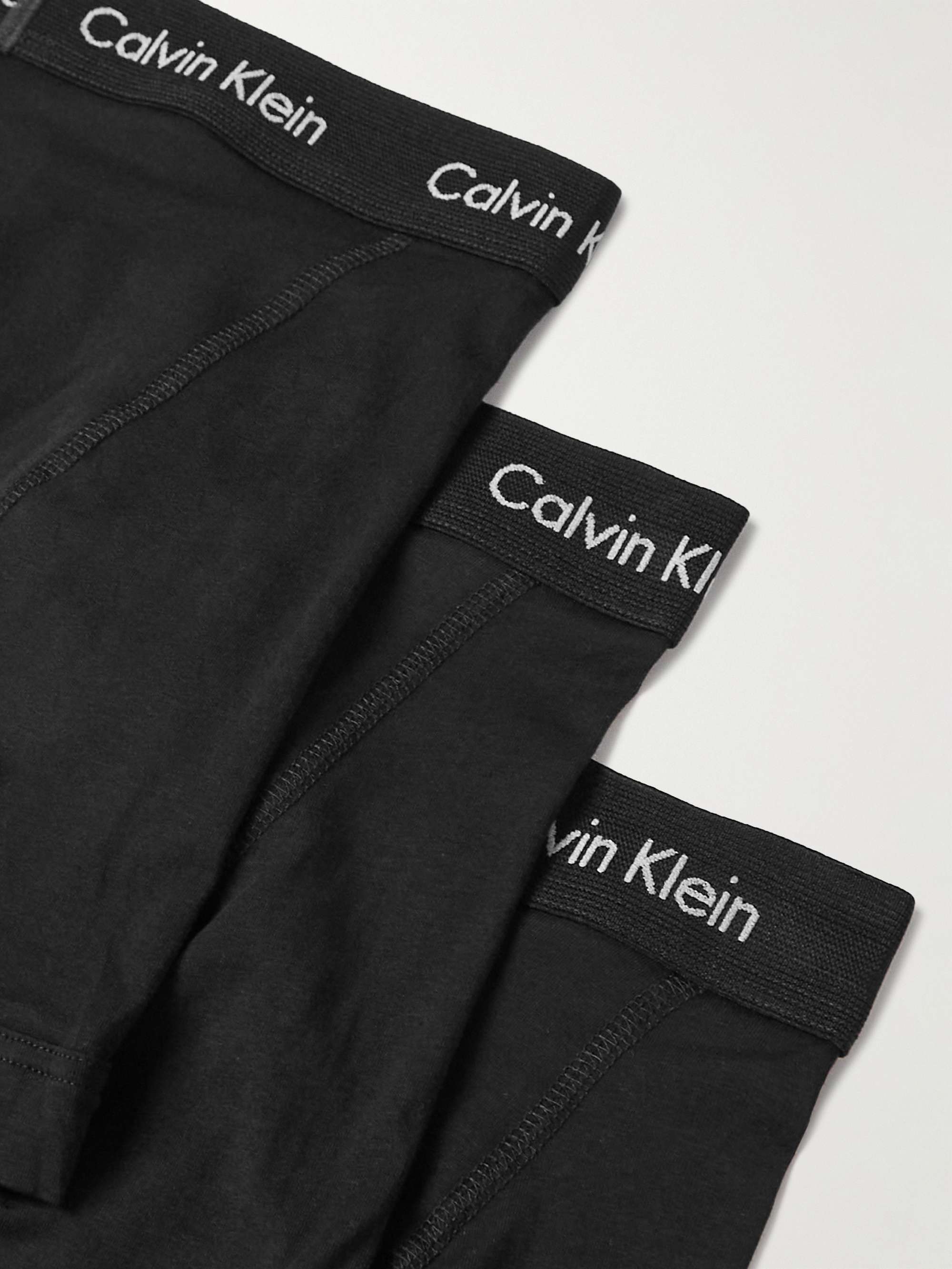 CALVIN KLEIN UNDERWEAR Three-Pack Stretch-Cotton Briefs for Men