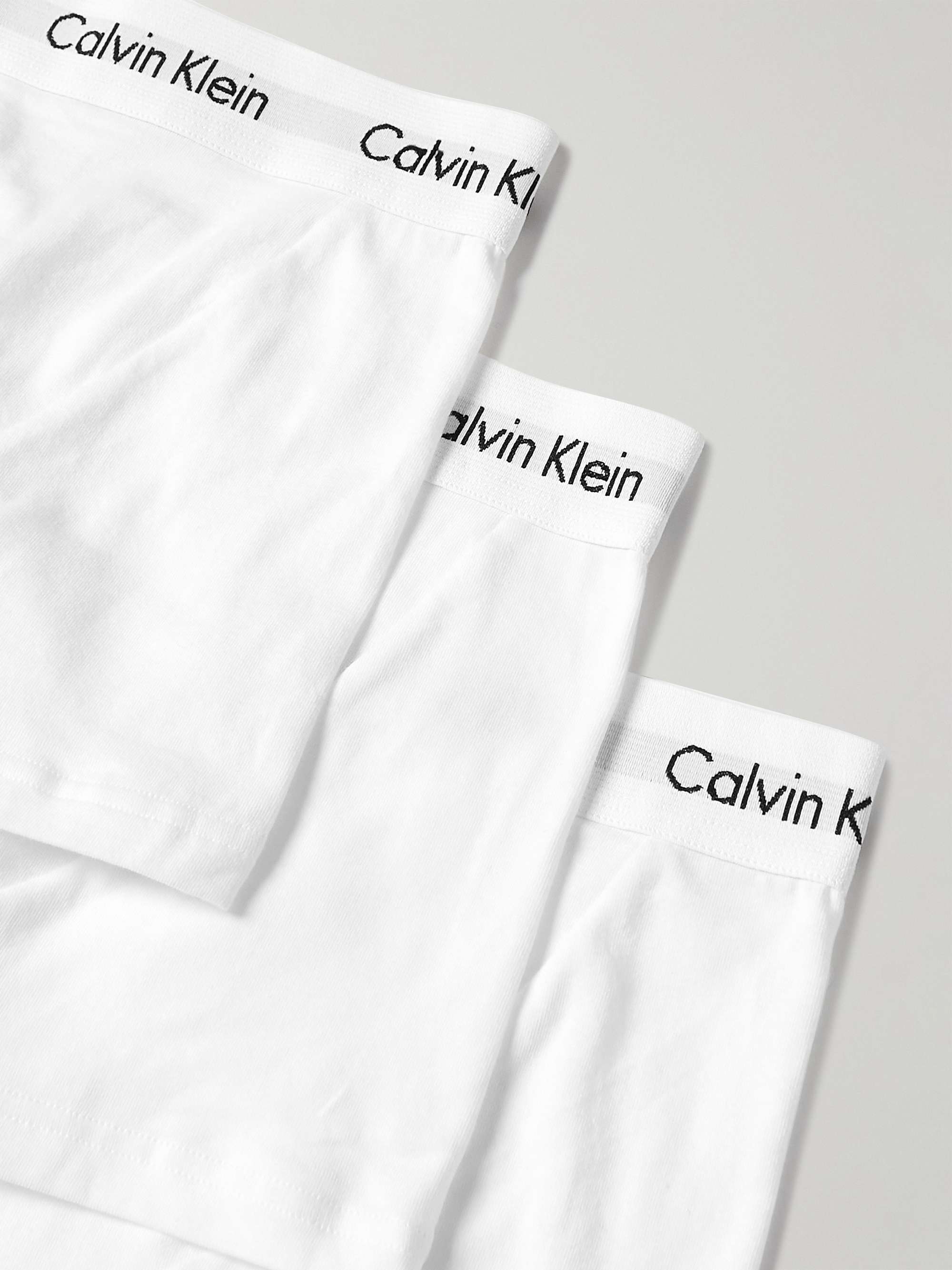 CALVIN KLEIN UNDERWEAR Three-Pack Stretch-Cotton Boxer Briefs