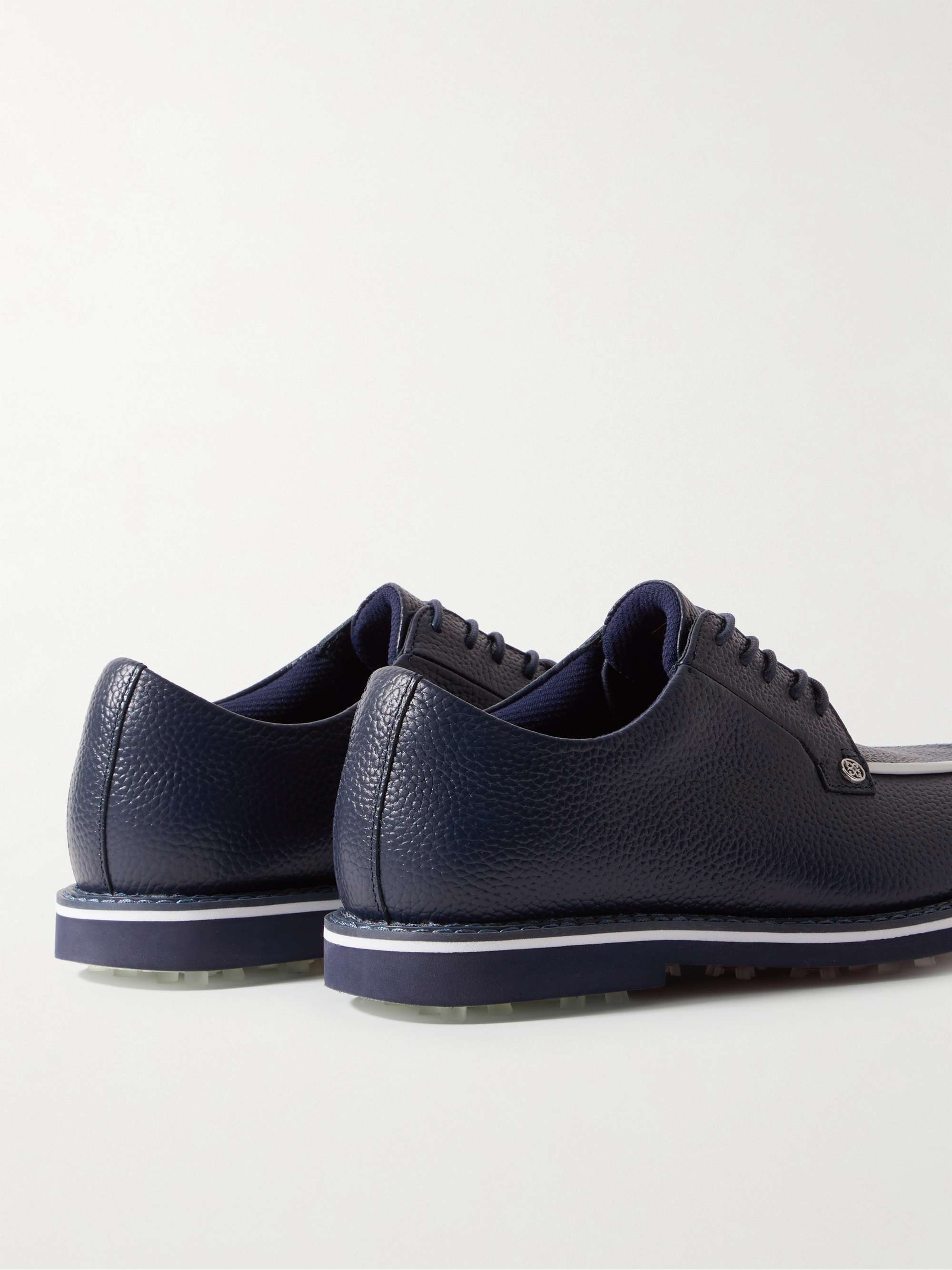 G/FORE Gallivanter Apron-Toe Pebble-Grain Leather Golf Shoes