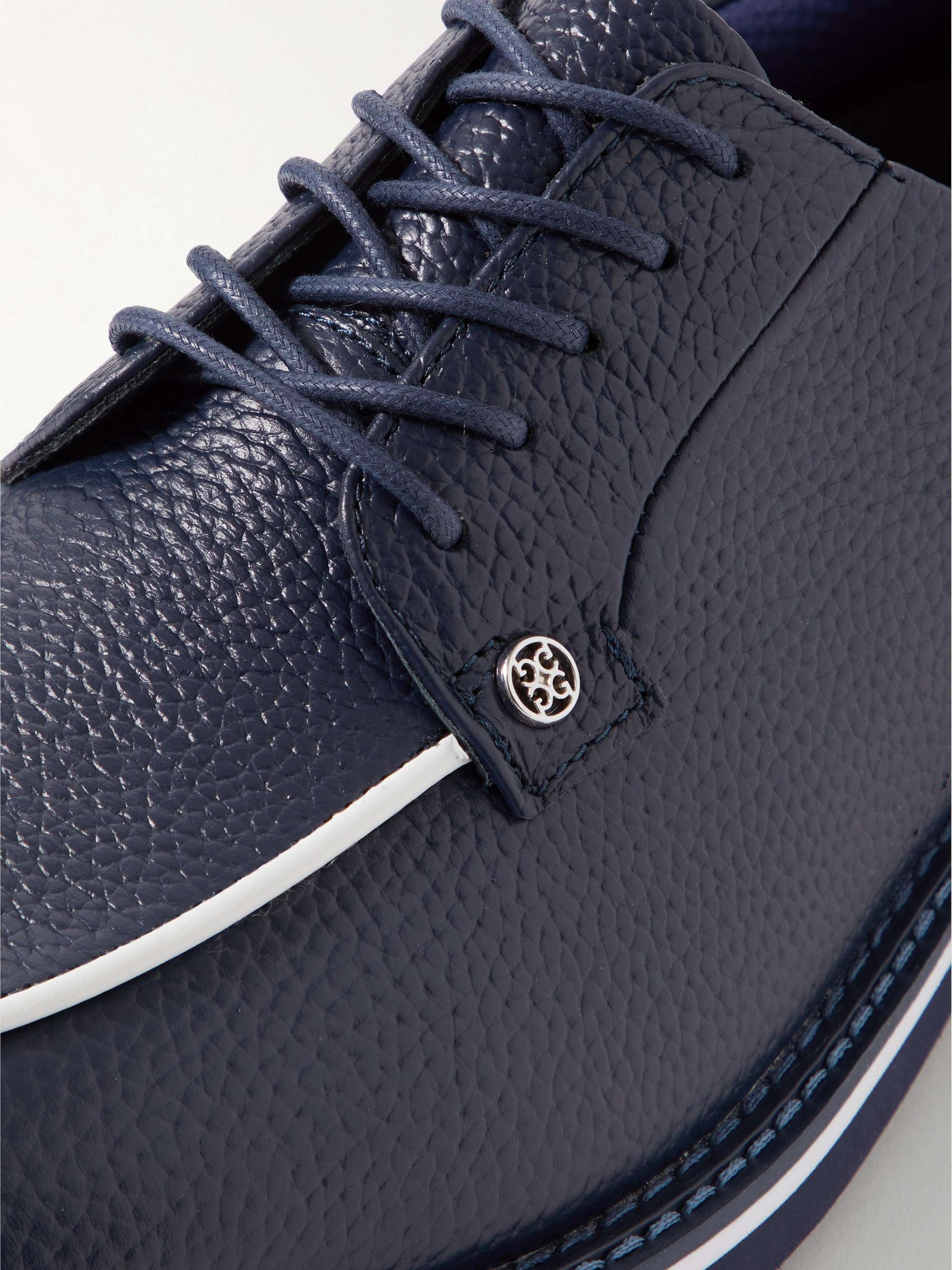 G/FORE Gallivanter Apron-Toe Pebble-Grain Leather Golf Shoes