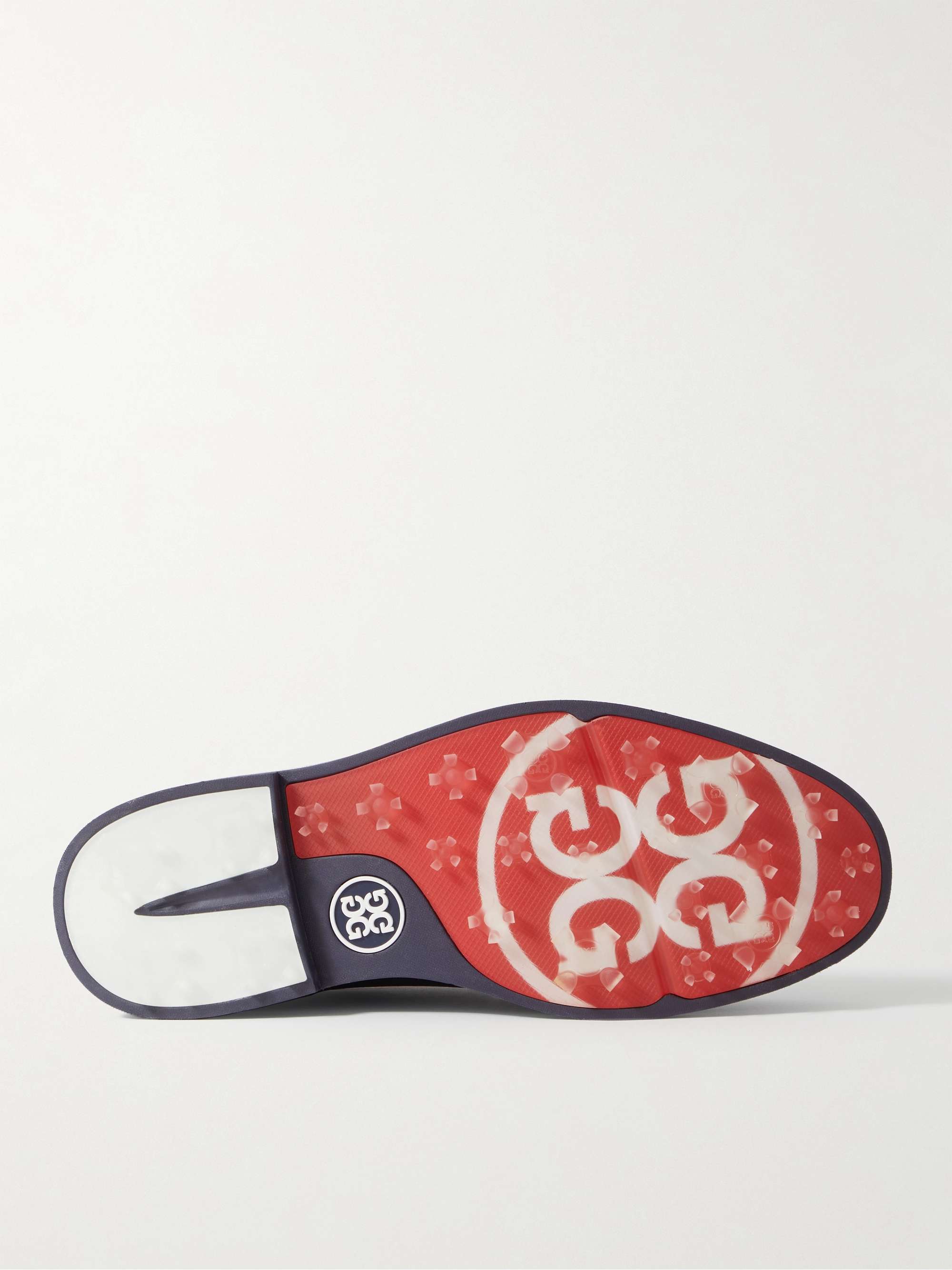 G/FORE Gallivanter Apron-Toe Pebble-Grain Leather Golf Shoes