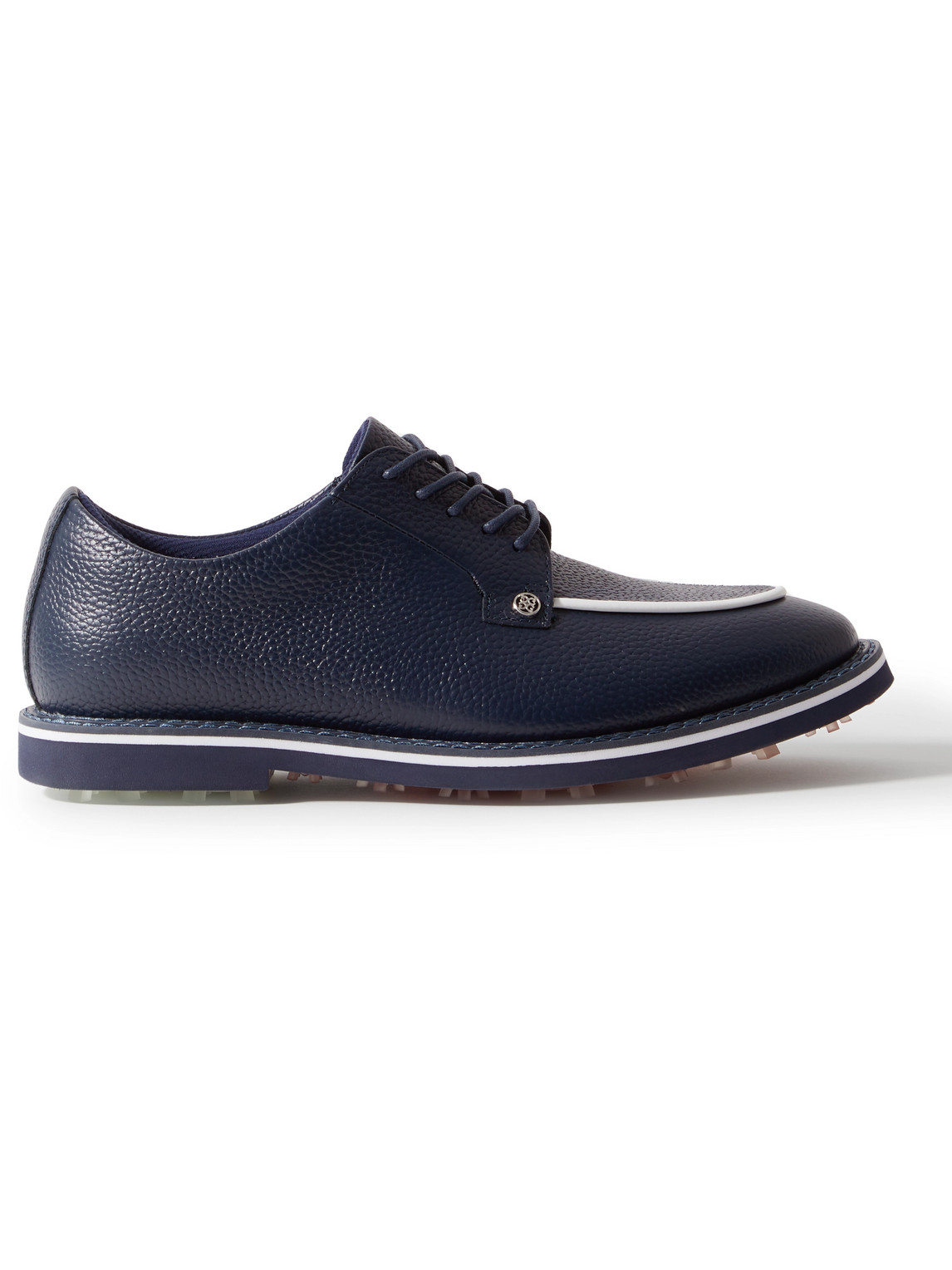 Gallivanter Apron-Toe Pebble-Grain Leather Golf Shoes