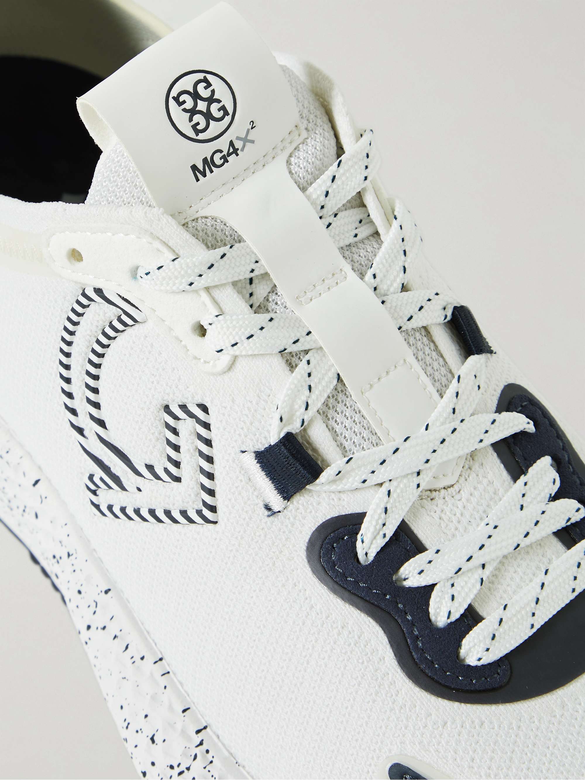 G/FORE MG4X2 Leather and Suede-Trimmed Mesh Golf Sneakers
