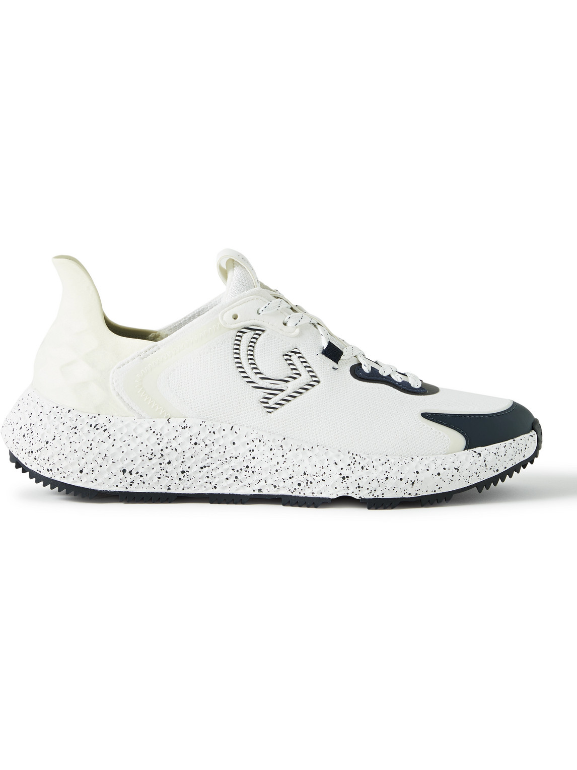 G/fore Mg4x2 Leather And Suede-trimmed Mesh Golf Trainers In White