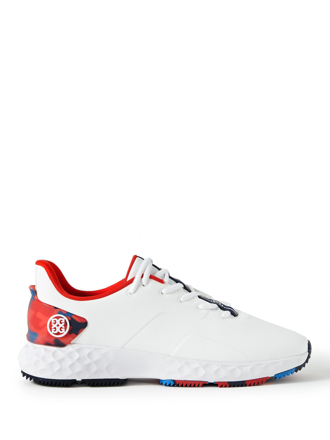 G/fore Mg4 Rubber-trimmed Coated-mesh Golf Shoes In Red | ModeSens