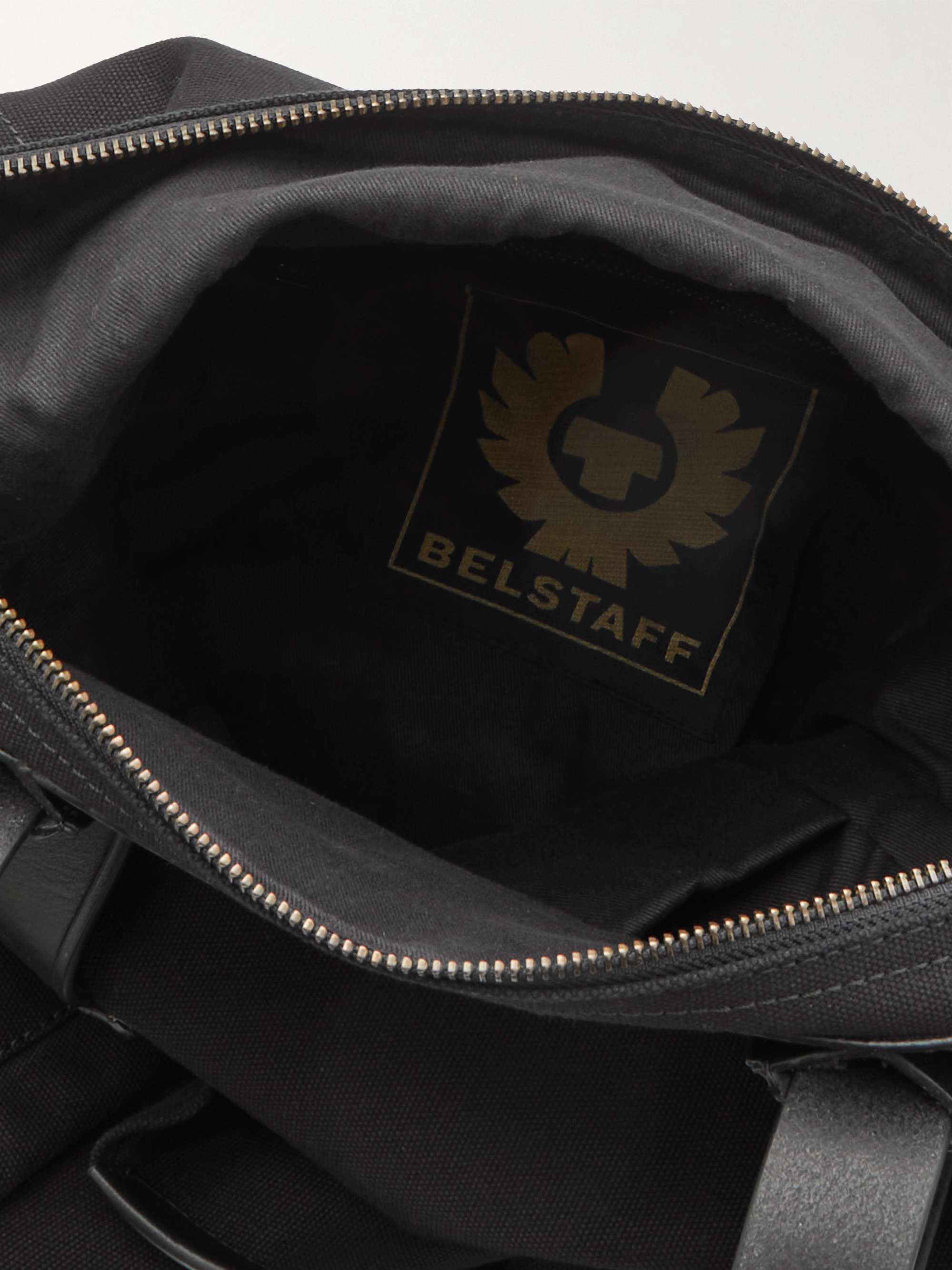 BELSTAFF Bruce Leather-Trimmed Nylon-Canvas Backpack