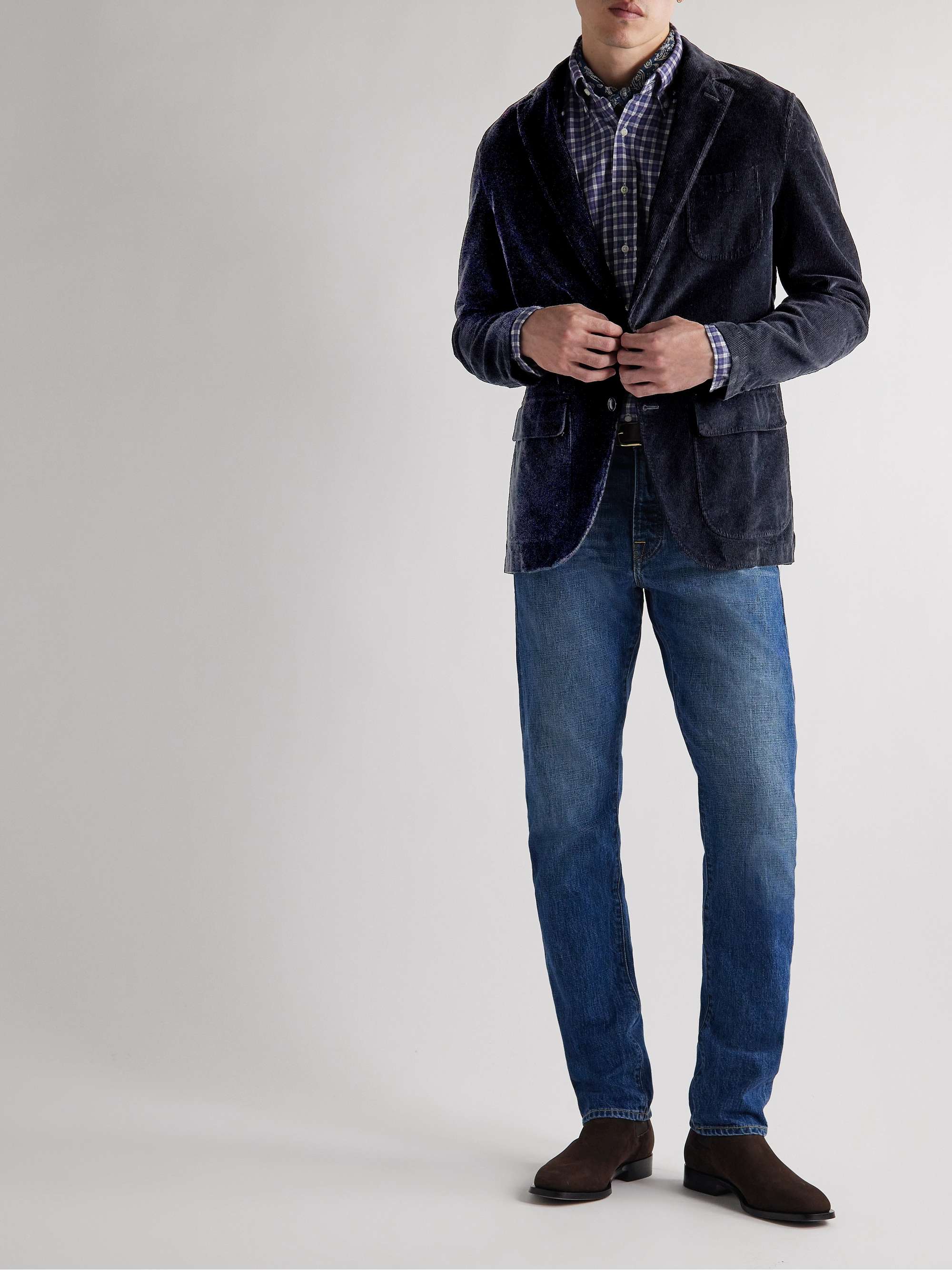SID MASHBURN Garment-Dyed Corduroy Blazer