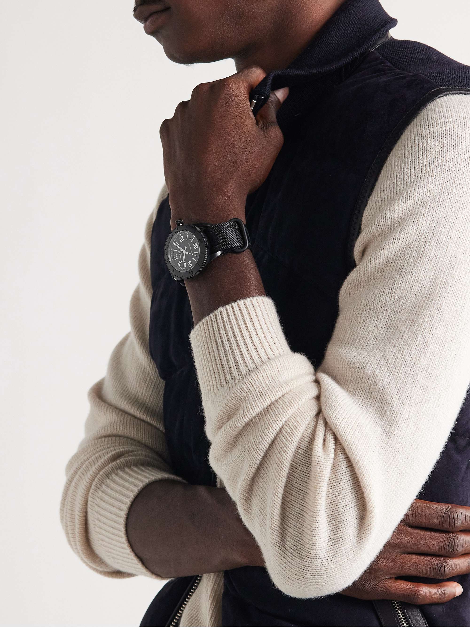 TOM FORD TIMEPIECES 002 43mm Stainless Steel and Recycled-Canvas Jacquard Watch