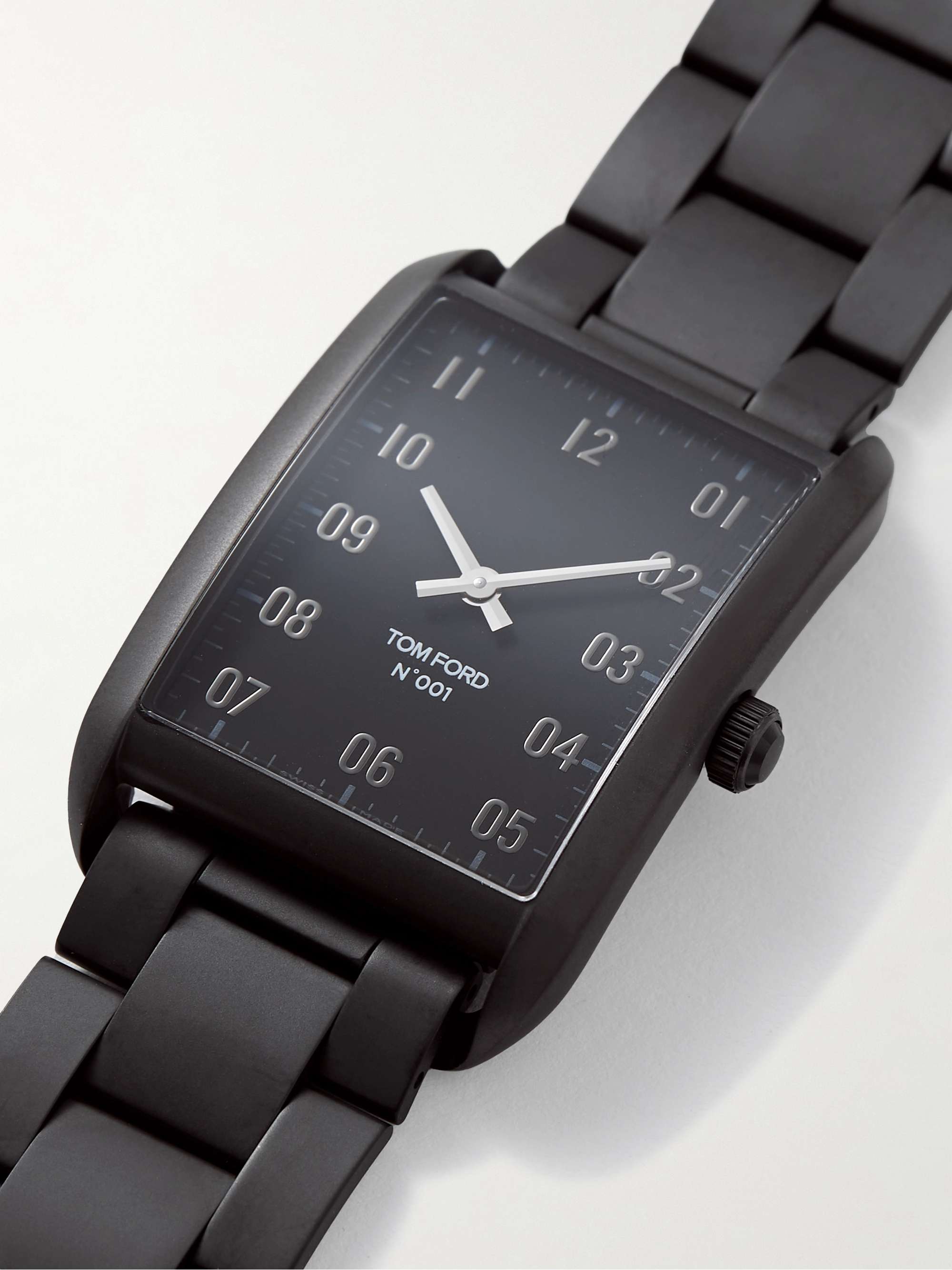 TOM FORD TIMEPIECES 001 DLC-Coated Stainless Steel Watch