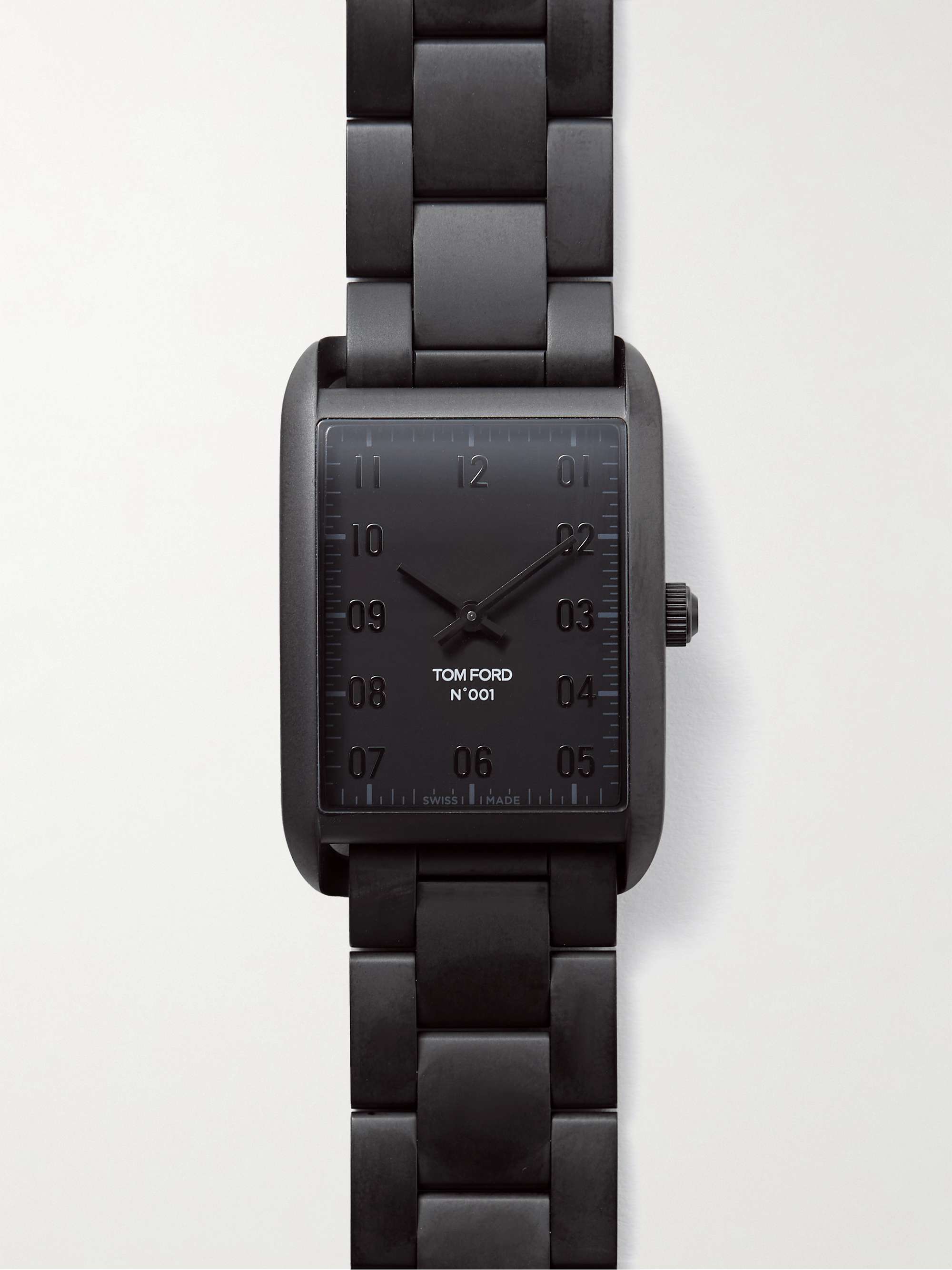 TOM FORD TIMEPIECES 001 DLC-Coated Stainless Steel Watch